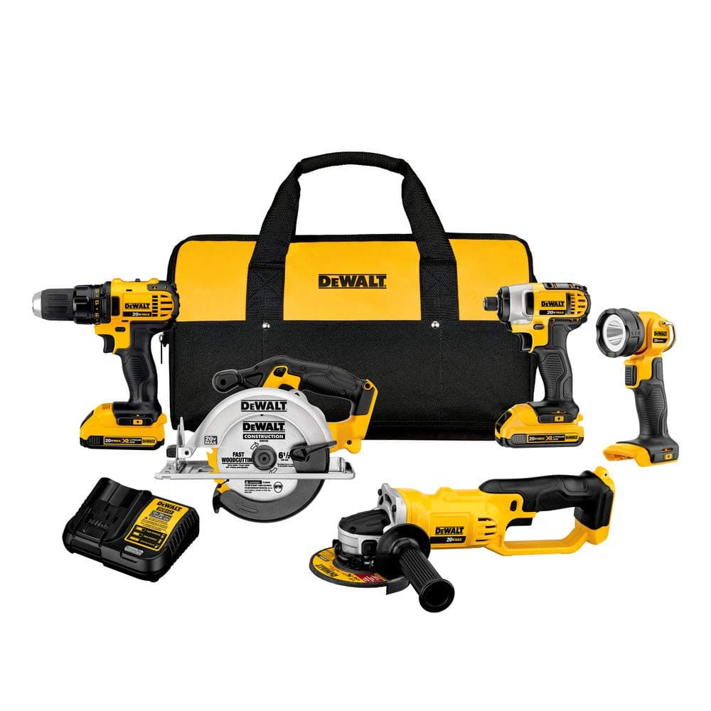 DEWALT 20V MAX Combo Kit, Compact 5-Tool (DCK521D2)