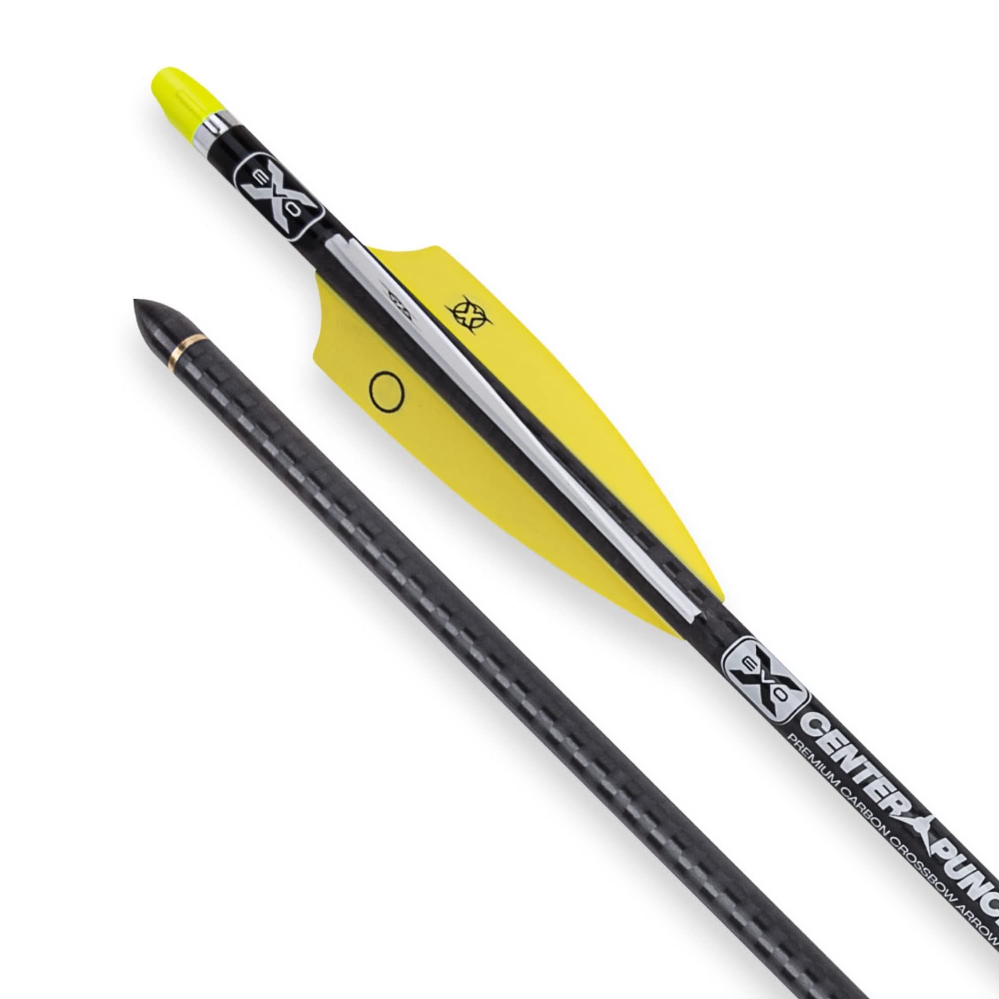EVO-X CenterPunch Carbon Arrows, 20", w/ Alpha-Nocks .001", color may vary.