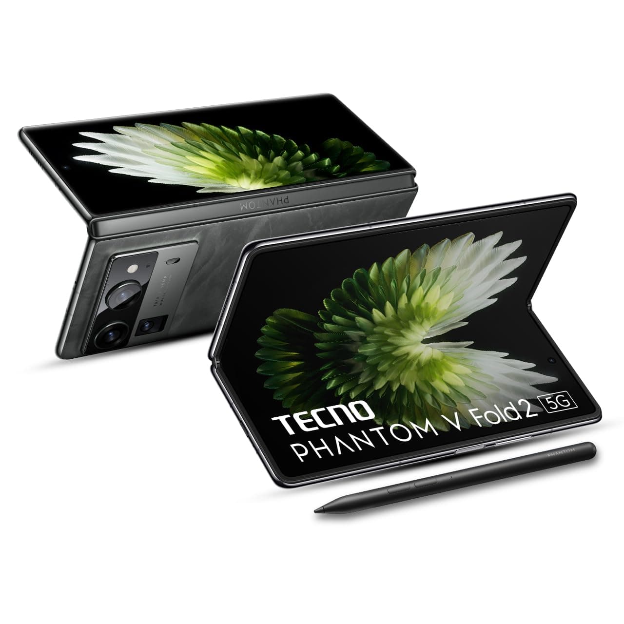 Tecno Phantom V Fold 2, Strongest Fold Ever, Largest Display and Battery in the Segment with 5750mAh, Rear-Triple 50MP Camera with OIS, Wi-Fi and 70W Fast Charger, Karst Green, 12GB+512GB