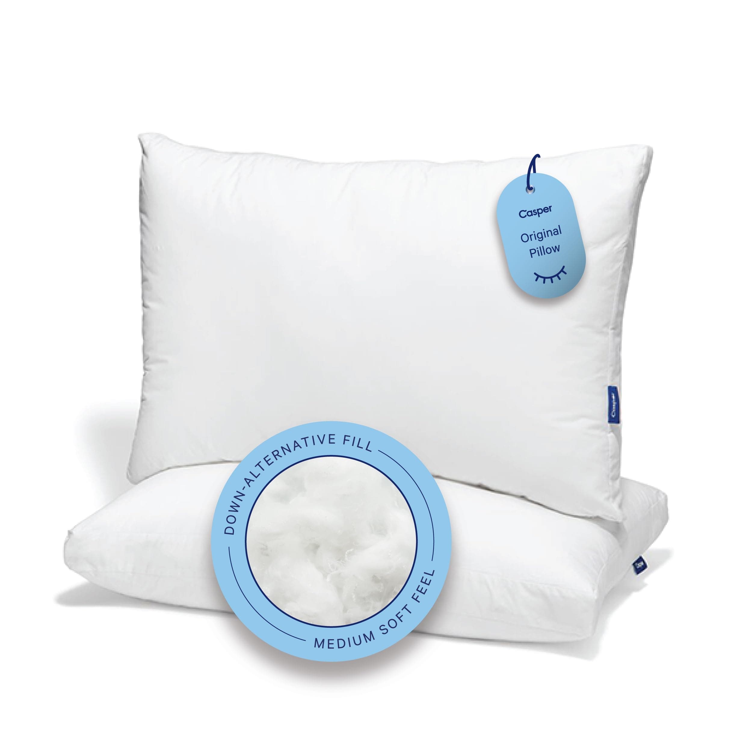 Casper Sleep Pillow for Sleeping, Standard, White 2 Count