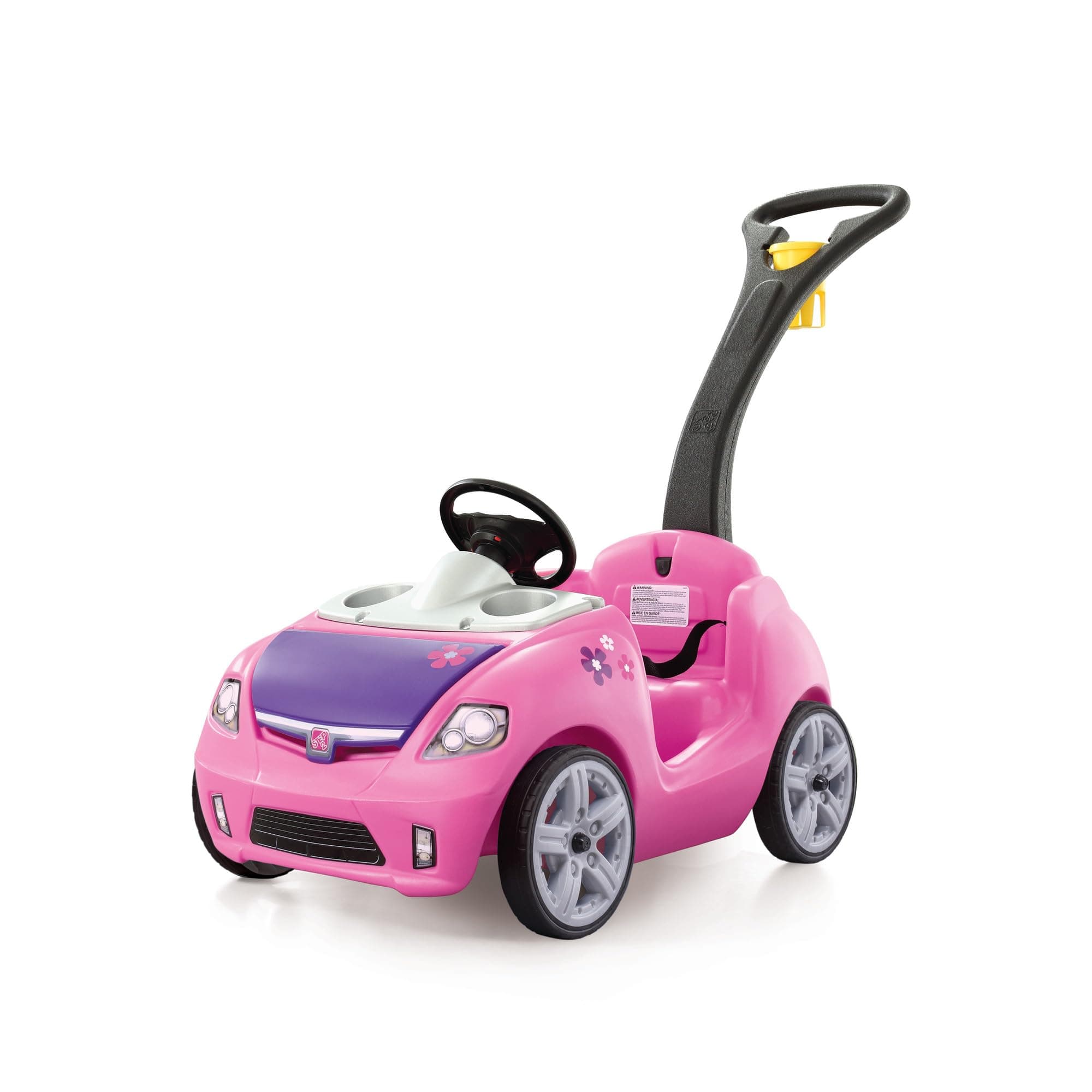 Whisper Ride II Kids Push Cars, Ride On Car, Seat Belt, Horn, Toddlers Ages 1.5 – 4 Years Old, Max Weight 50 lbs., Quick Storage, Stroller Substitute, Pink