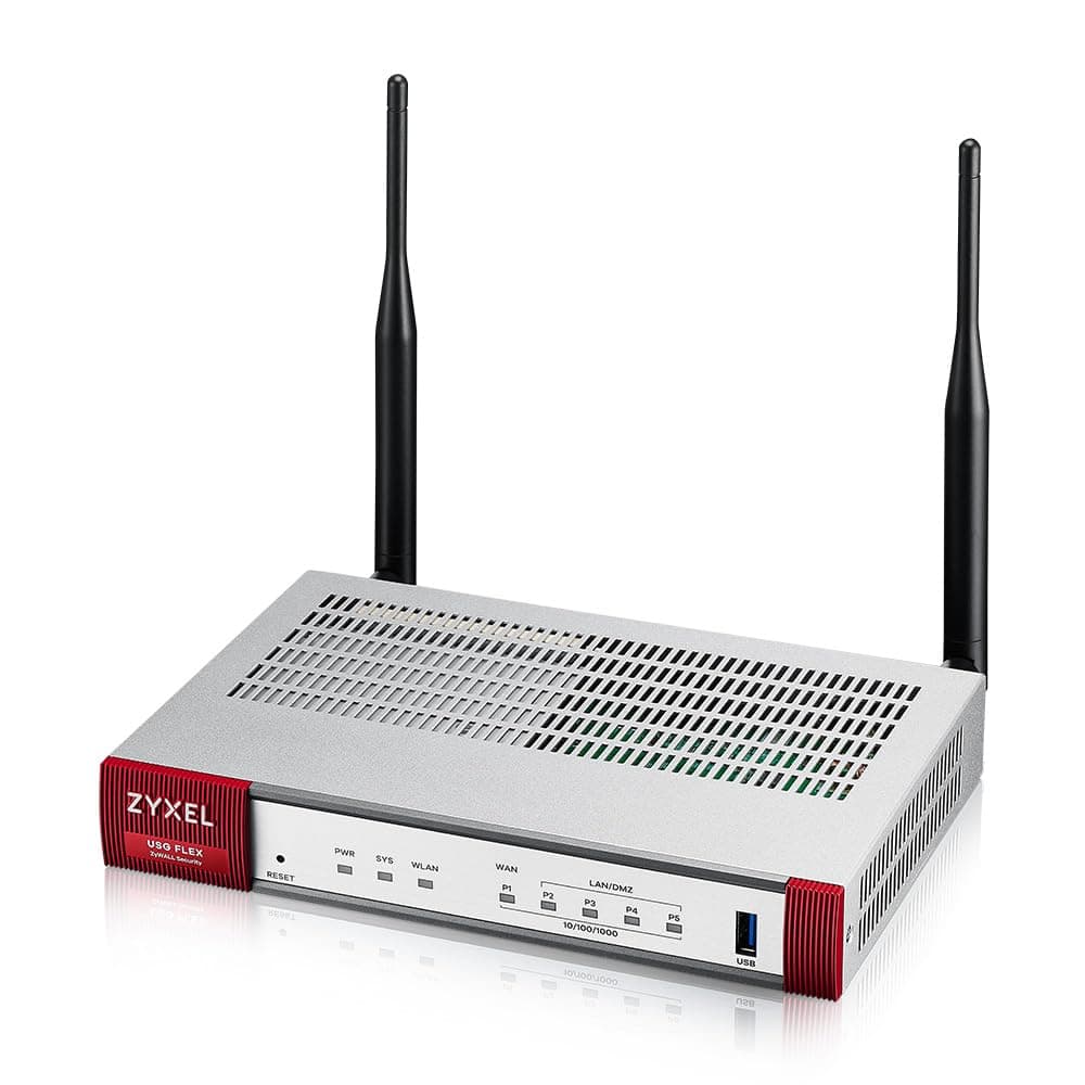 Zyxel ZyWALL USG Flex 100AX Network Security/UTM Firewall Appliance Includes 1-Year UTM Security Pack [USGFLEX100AX]