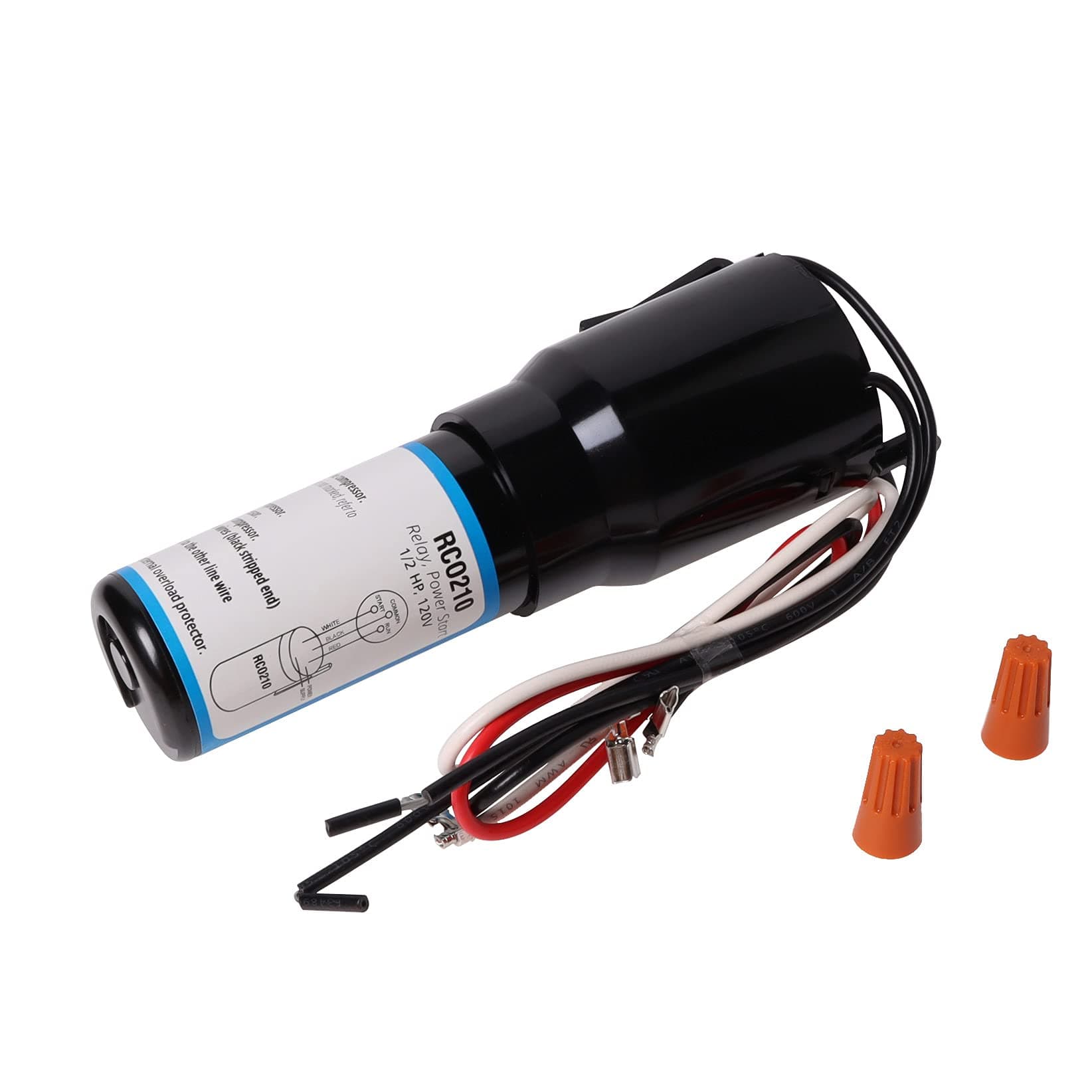 Poweka RCO210 - RSC Series Solid Relay Overload & Start Capacitor 1/2HP 115V