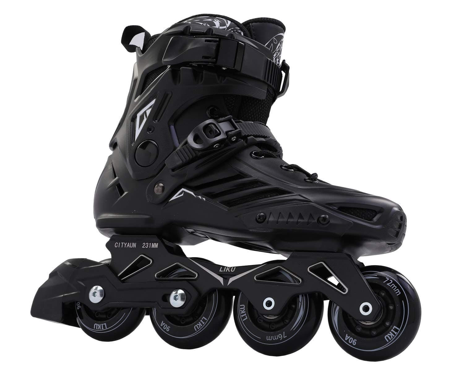 LIKU Black Professional Inline Skates Unisex