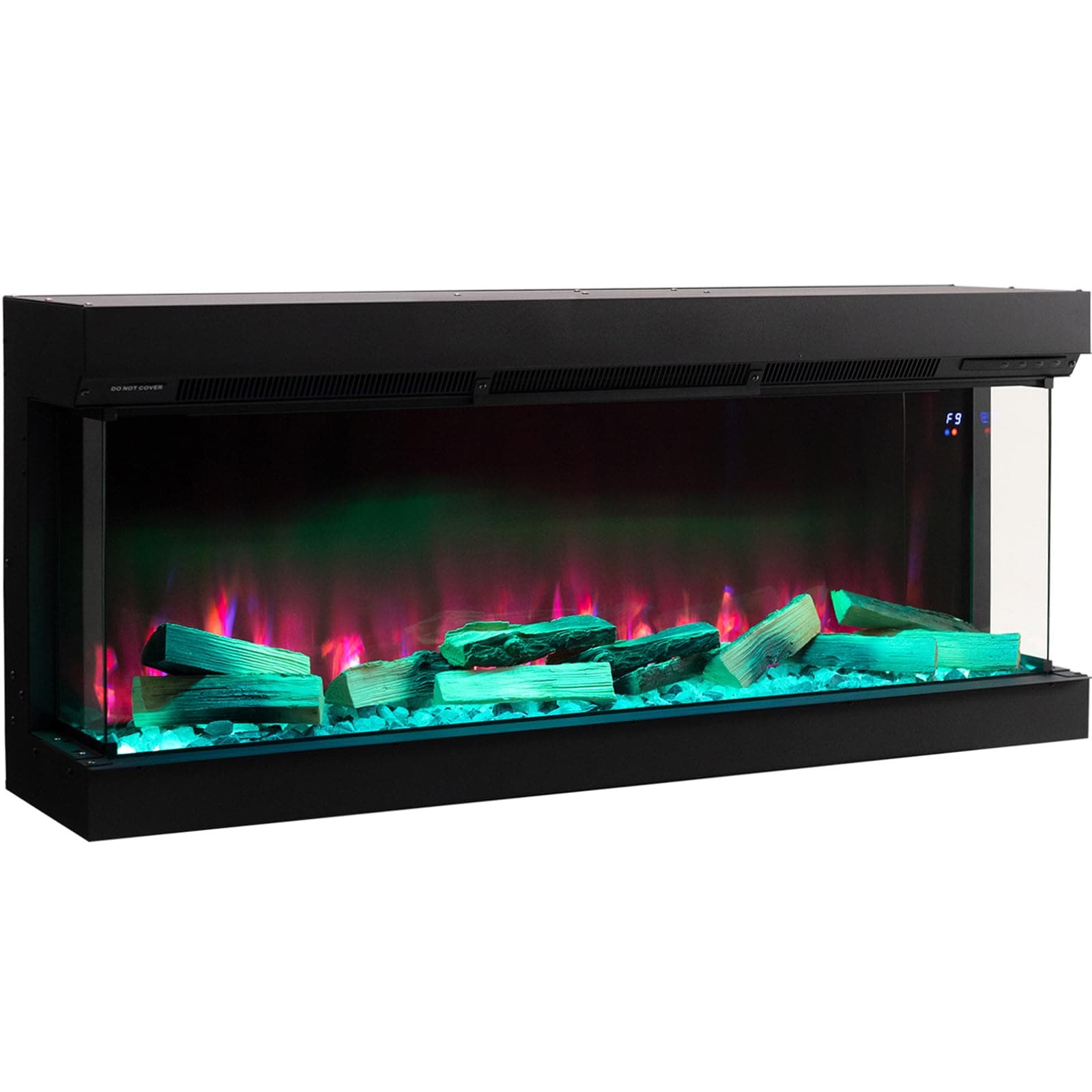 INMOZATA Electric Fireplace 60''/150cm Insert Media Wall Fire with Multi Flame Effect and LED Backlight, 7day Programmable, Sound Effects, Remote&APP Control