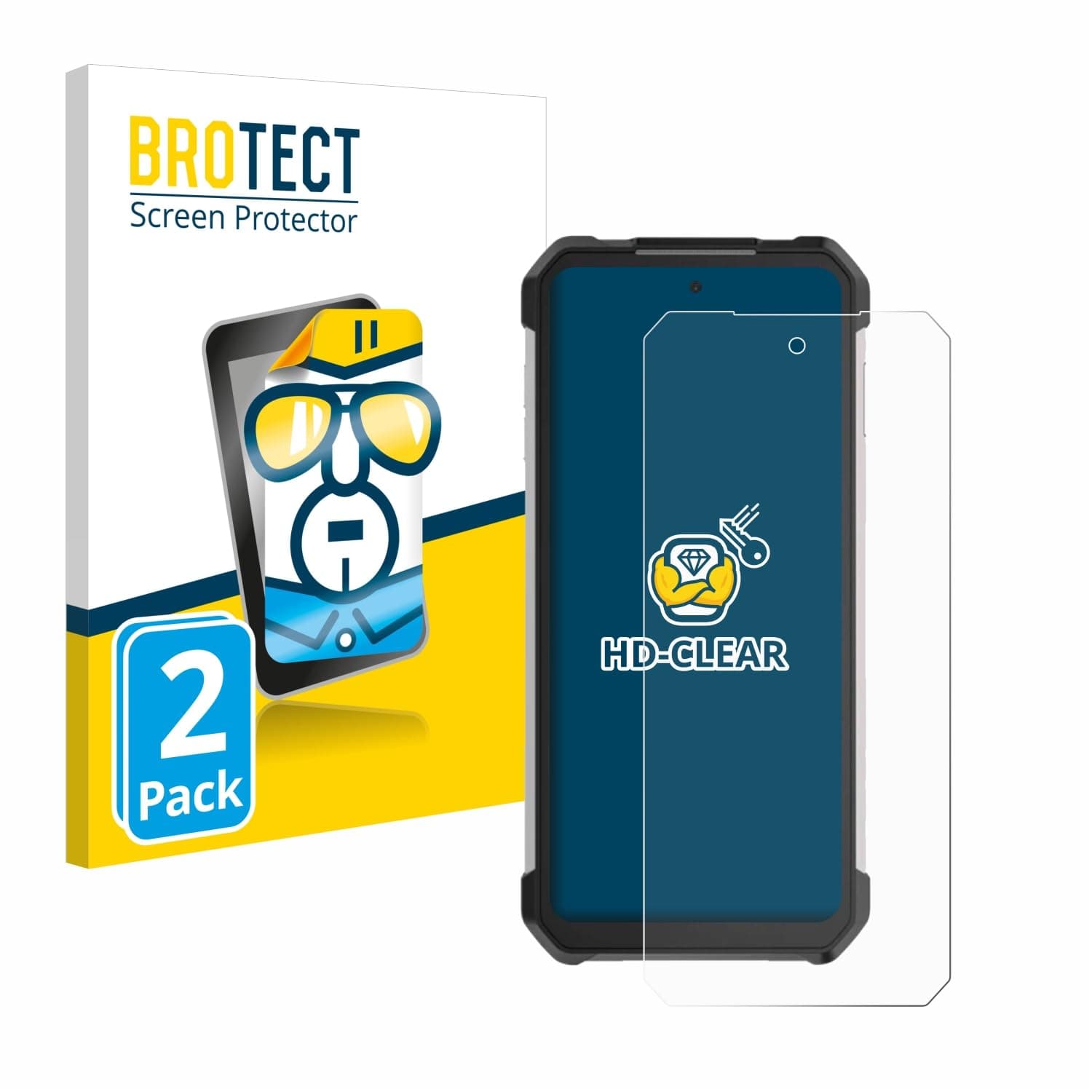 brotect Screen Protector compatible with Unihertz Tank 3 Pro (2 Pack) - HD-Clear Protection Film