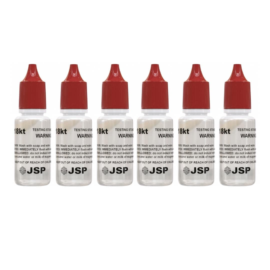 Gemtone Gold Testing Kit, 18K Purity Testing Solution, 6 Bottles, Jewelry and Precious Metal Analysis