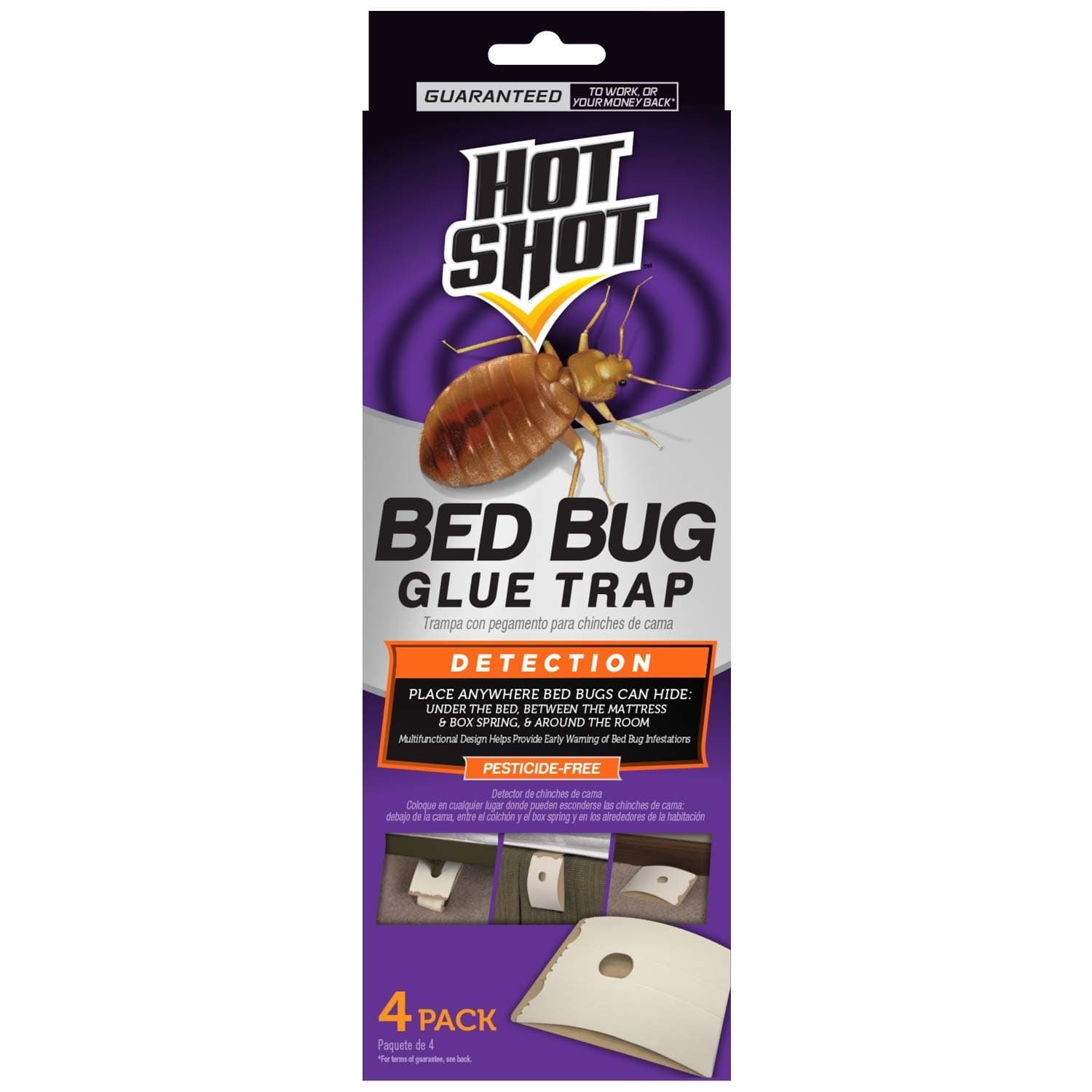 Hot Shot Bed Bug Glue Trap 4 ct