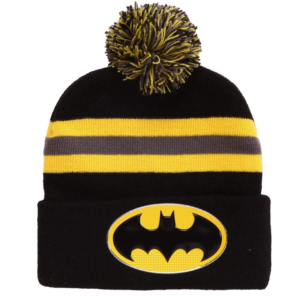 DC Comics Batman Logo Pom Beanie Black