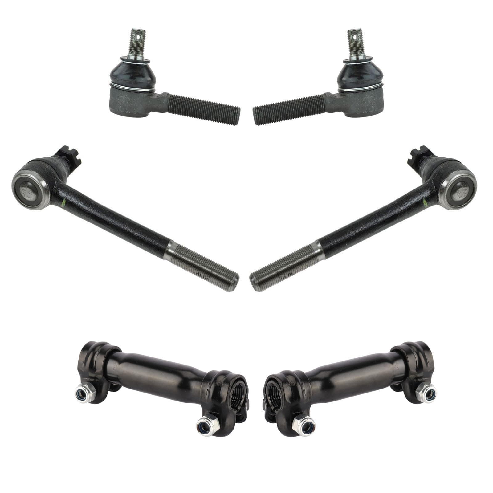 TRQ Front Inner and Outer Tie Rod Set Compatible with 1979-1995 Toyota Pickup
