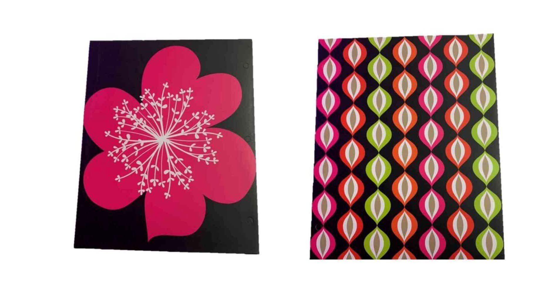 Pink Light Designs 2 Folder Set ~ It's a Breeze by Pink Chandelier (Large Flower, Fun Design)