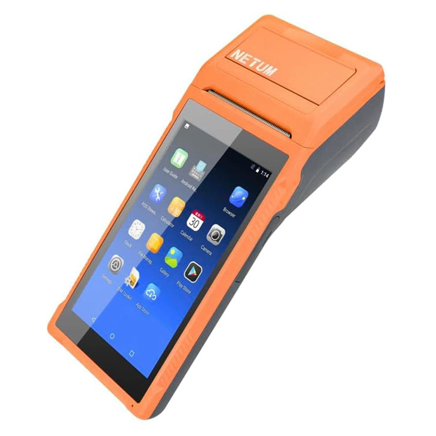 Handheld PDA Android POS Terminal Receipt Printer Data Collector Portable Barcode Scanner Handheld Bluetooth USB WiFi BT4.0 Included Paper Scroll 58 * 35