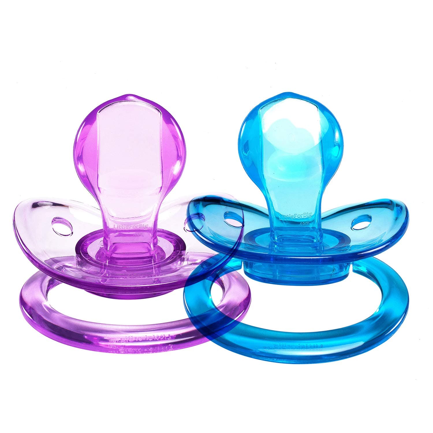 LittleForBig BigShield Generation 1 Pacifier Candy Gloss Pacifiers Set-Blue/Purple