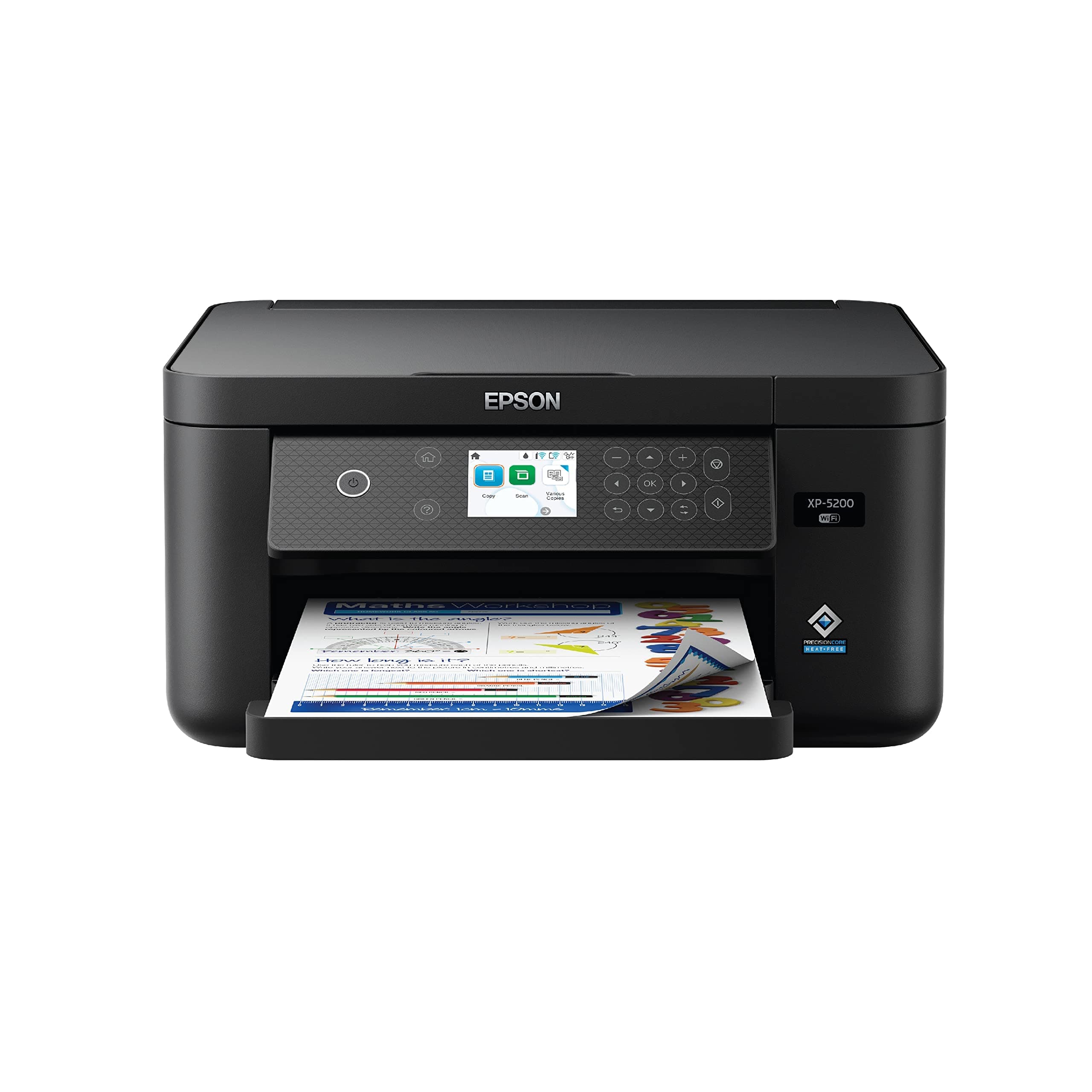 Expression Home XP-5200 Wireless Colour All-in-One Printer with Scan, Copy, Automatic 2-Sided Printing, Borderless Photos, 150-Sheet Paper Tray and 2.4" Colour Display