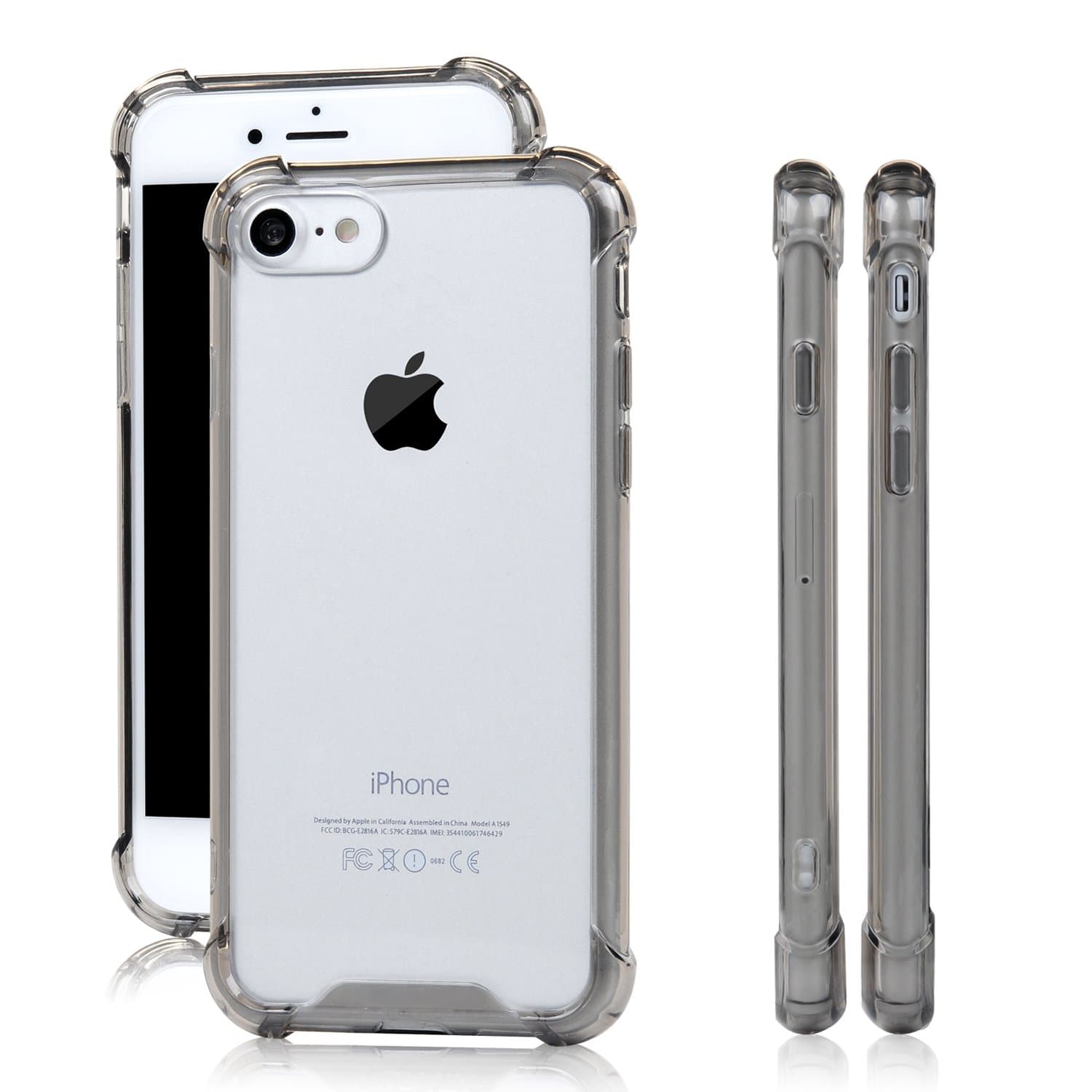 iPhone 7 Case, Crystal Clear back panel + TPU bumper Cushion Scratch Resistant Clear Protective Cases Transparent Phone Cover