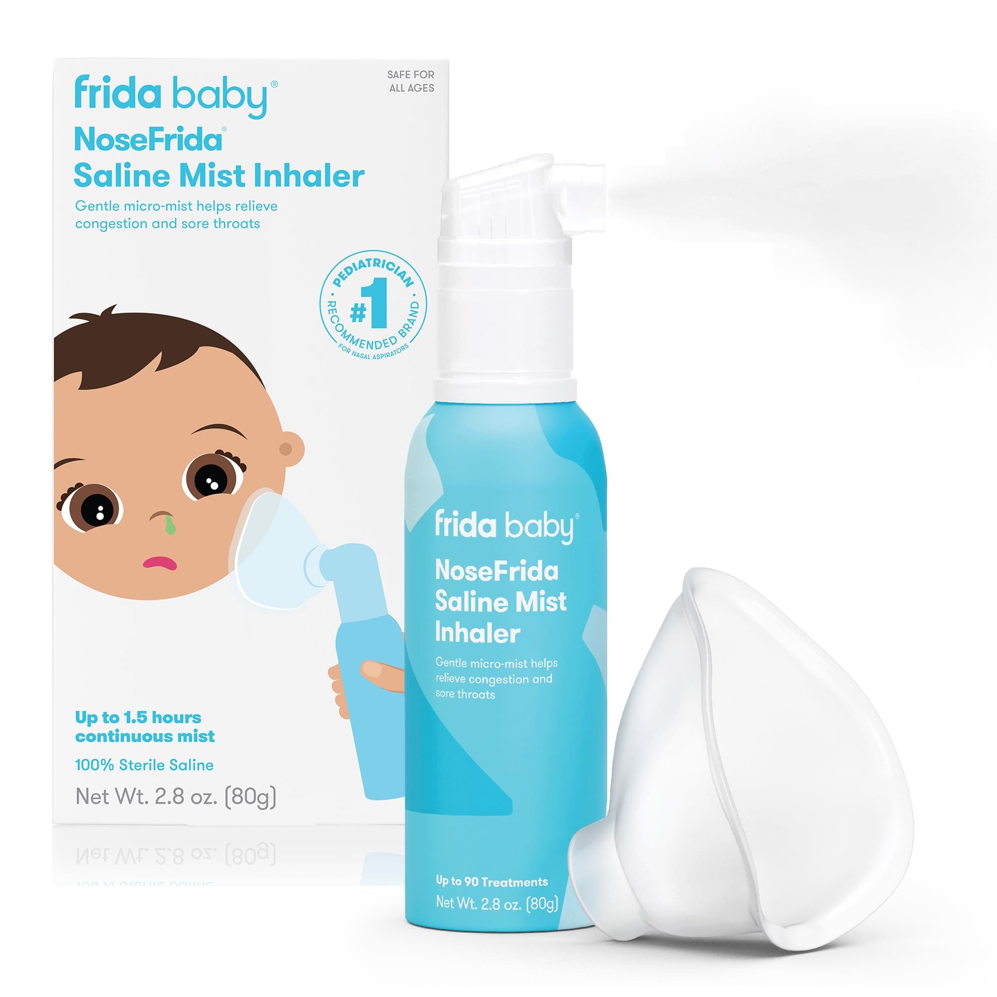 NoseFrida Saline Mist Nasal Inhaler, Allergy and Congestion Relief