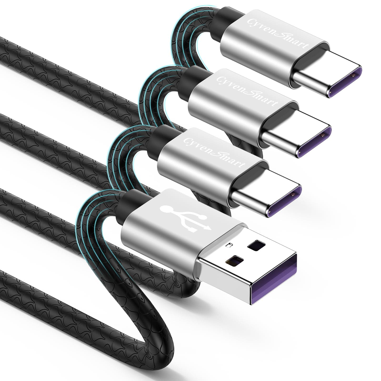 [3Pack 6ft]Usb A to Usb Type C Charging Cable Compatible with Samsung Galaxy S10 S9 Plus Charger C Cord(3A Fast Charging),TPE Usbc Carplay Cord for iPhone 17 16 15 Pro Max Samsung A32/A12/A10e/A20/A51