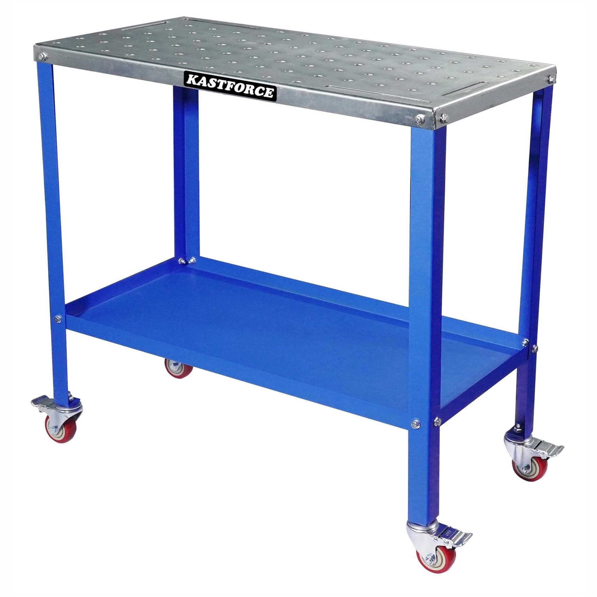 KF3002 Rust-Free 36”×18” Welding Table 1200 lbs Loading Capacity, Wedling Cart Universal Work Table with 5/8" Holes, Top Thickness up to 10Ga, Withstands Heat up to 1600 Fahrenheit