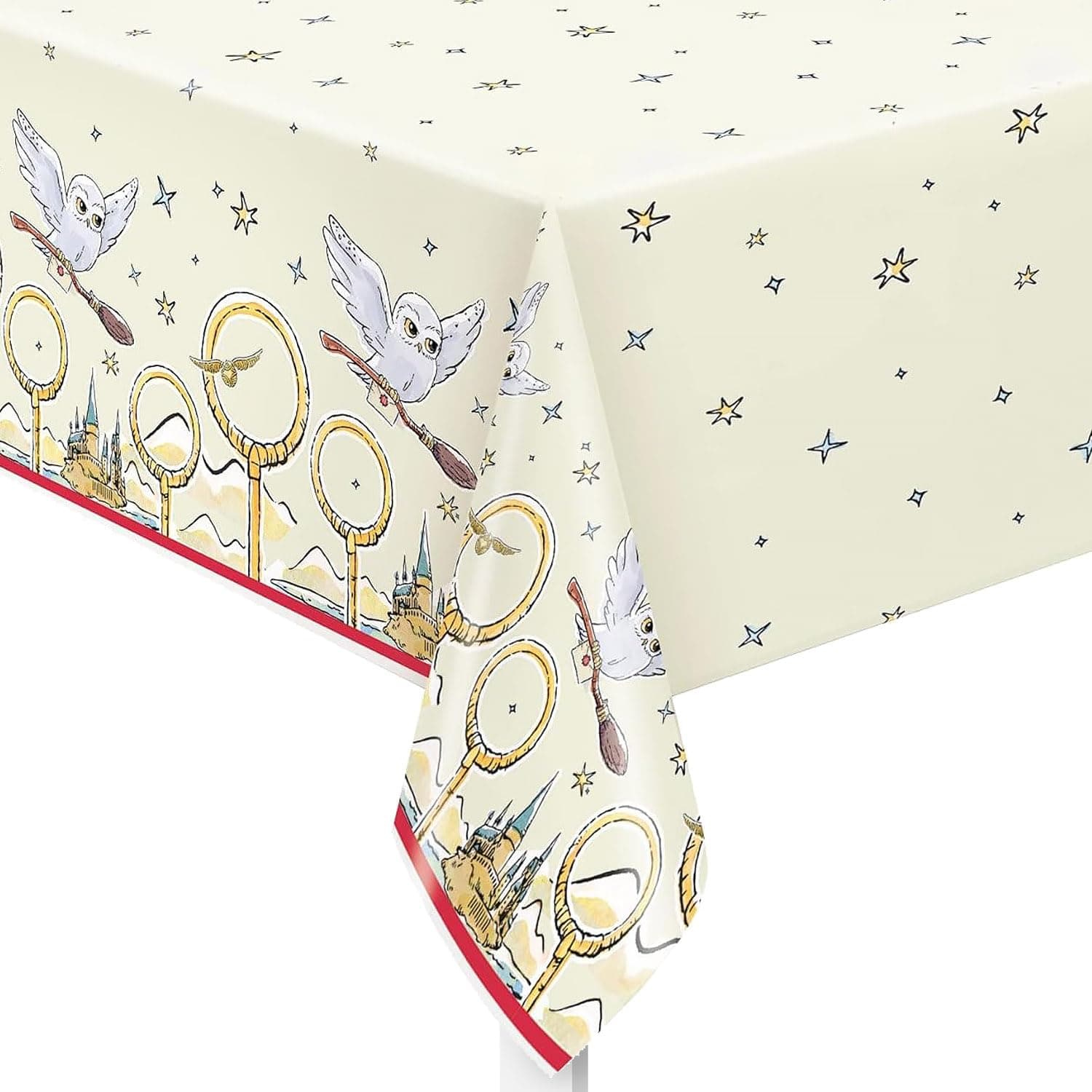 Harry Potter Rectangular Paper Table Cover - 54" x 84" | Magical Wizard Party Essential, Perfect For Birthdays, Themed Celebrations & More - 1 Pc