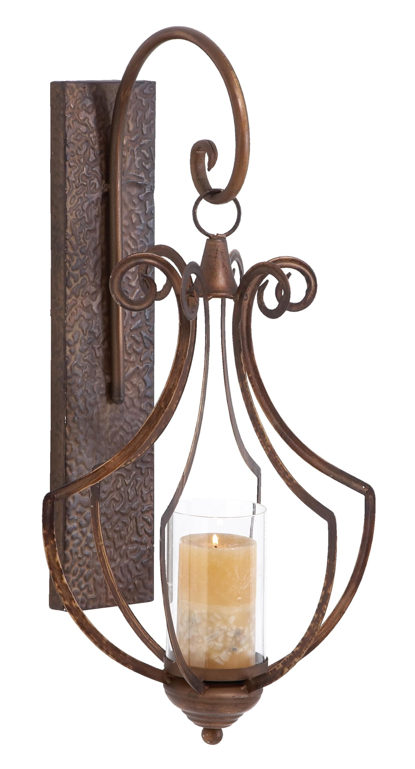 Rustic Bronze Metal Wall Sconce