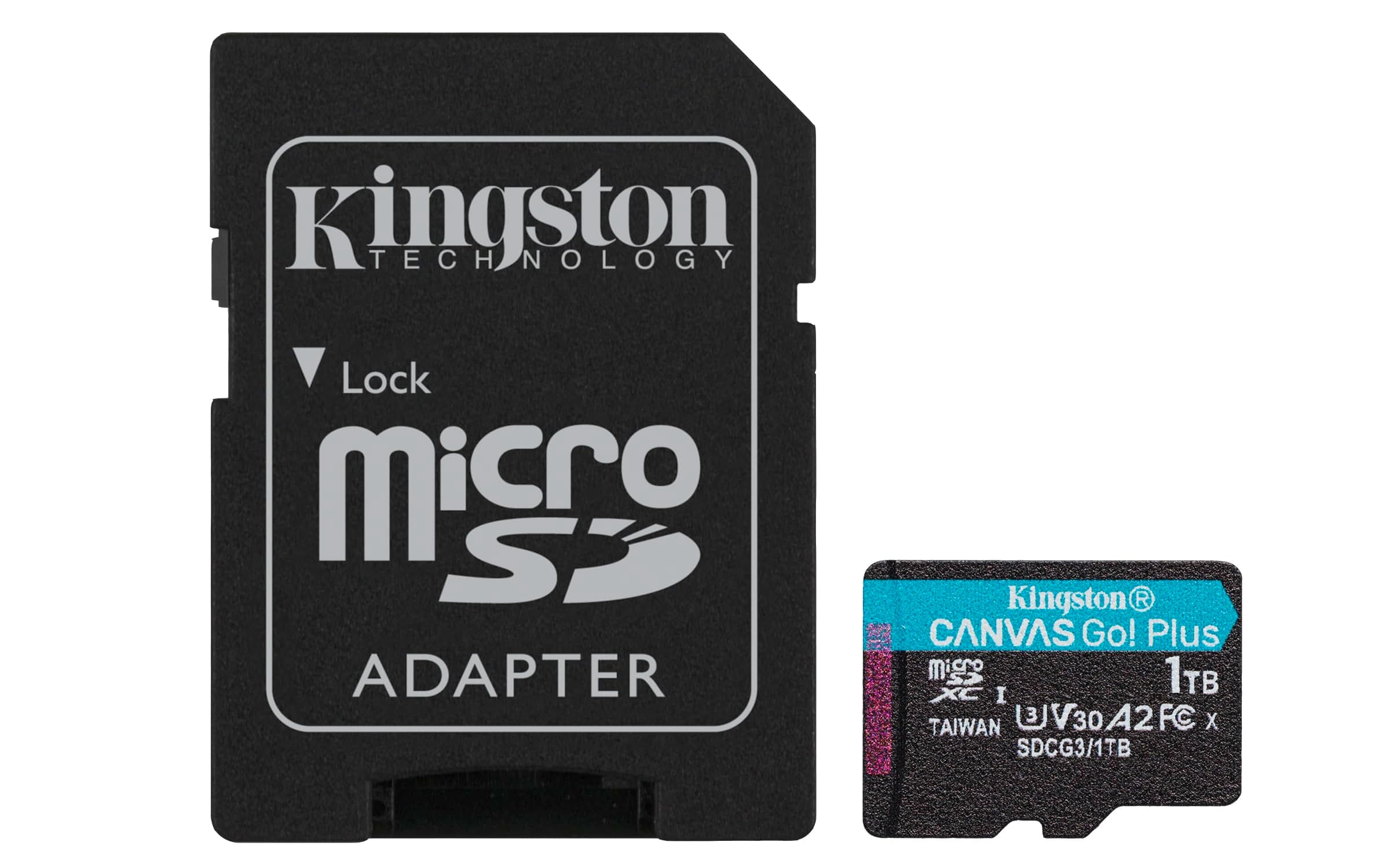 Kingston Canvas Go! Plus microSD memory card Class 10, UHS-I 1TB microSDXC 170R A2 U3 V30 Card + ADP