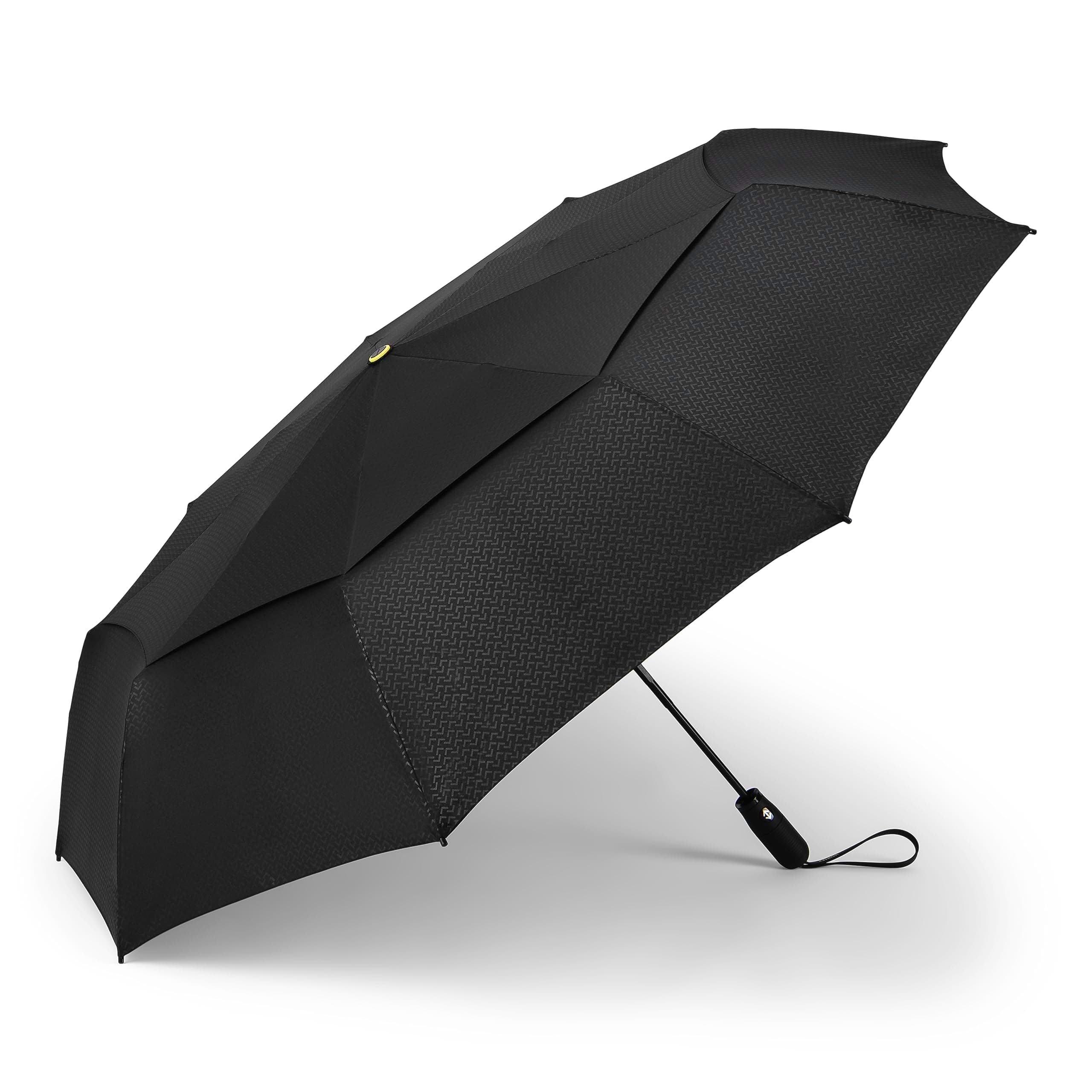 Vortex Automatic Compact Folding Windproof Travel Umbrella – Rain & Windproof Vented Double Canopy – Protect from Rain, Sun & Wind - Wind Tunnel Tested to 75 mph