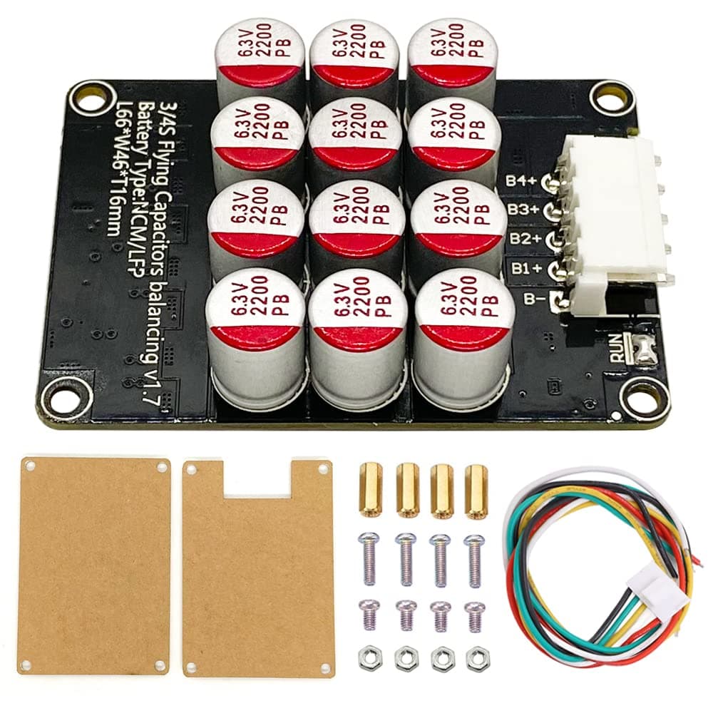 3S 4S 12V 5.5A Capacitor Active Equalizer Whole Group Balancer Lifepo4 LFP Lipo Li-ion Lto Lithium Active Battery Energy Transfer Equalization + Protective Case