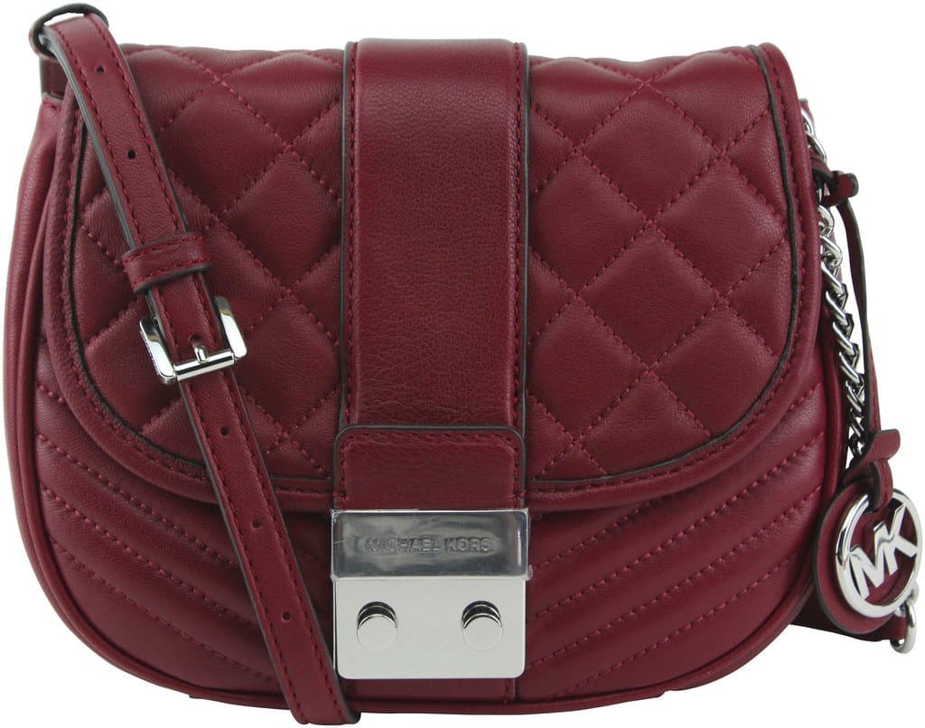 Michael Kors Elisa Medium Messenger Bag (Cherry)