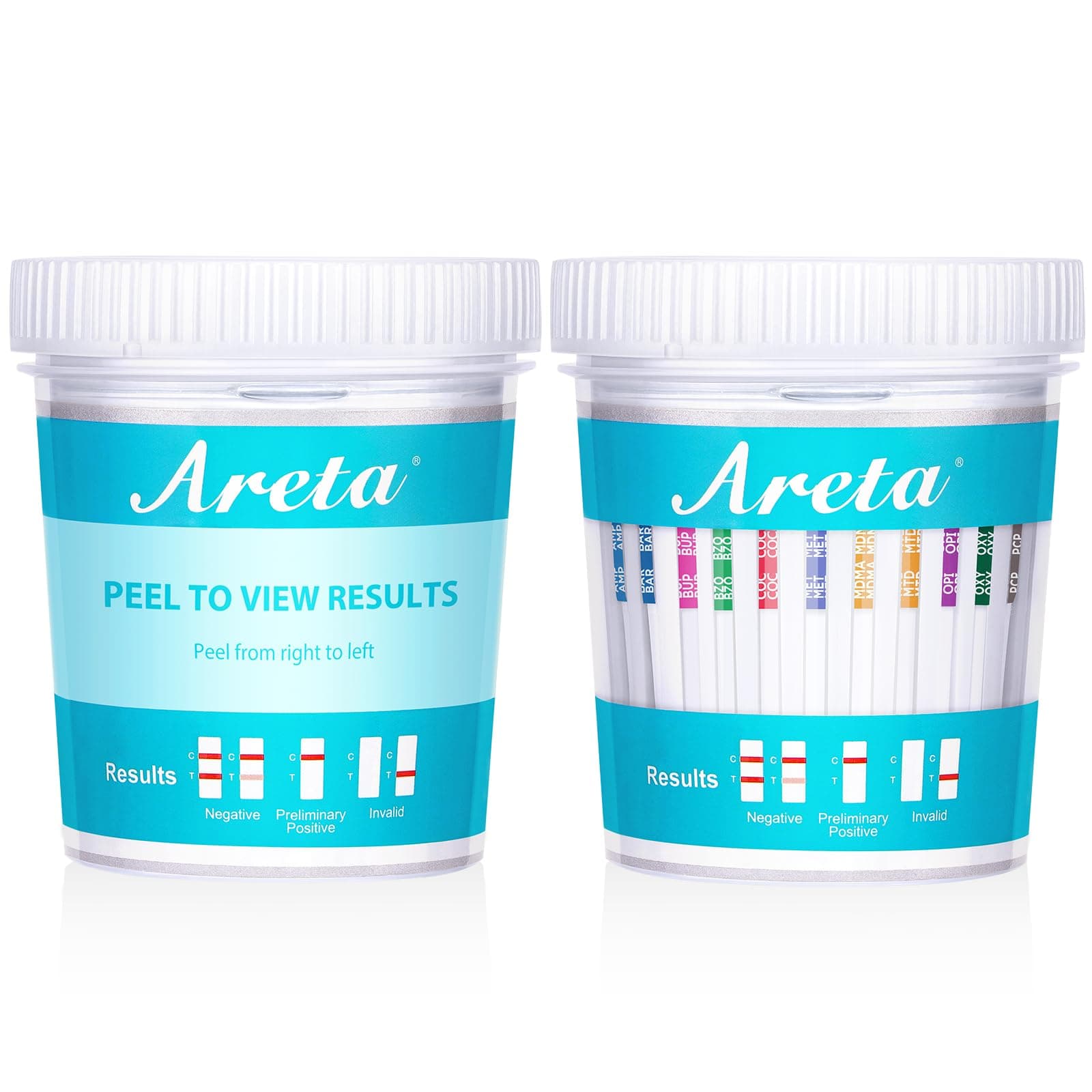 Areta 14 Panel Instant Urine Test Cups - Testing 14 Urinary Drug Metabolites Highly Sensitive Home Testing Kit Over The Counter Use - #ACDOA-1144 100 Pack