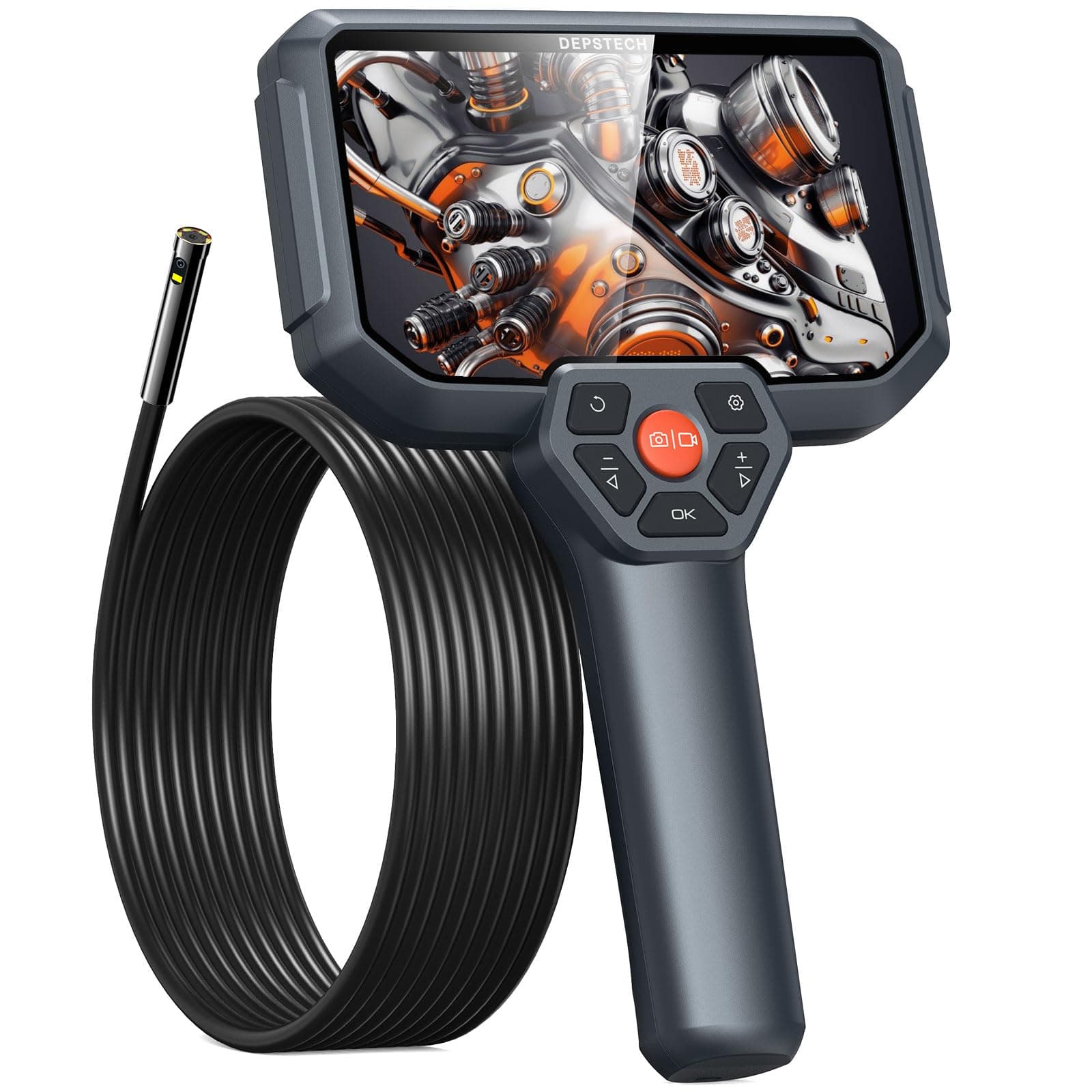 DEPSTECH5"IPS Screen Endoscope Inspection Camera