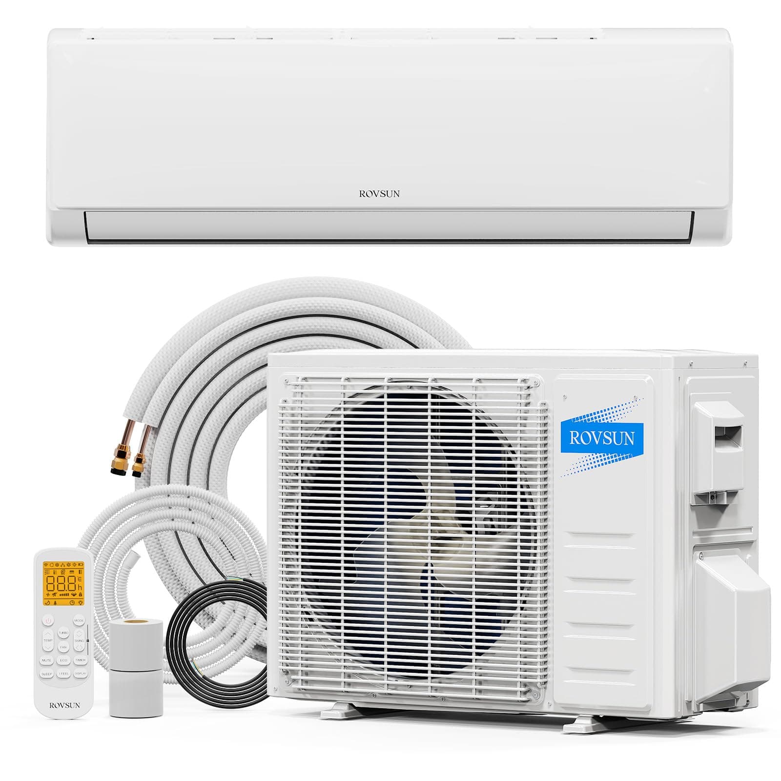 12000 BTU Mini Split AC/Heating System with Inverter, 21 SEER2 Energy Saving 230V Ductless Split-System Air Conditioner with Pre-Charged Condenser, Heat Pump, Remote Control & Installation Kit