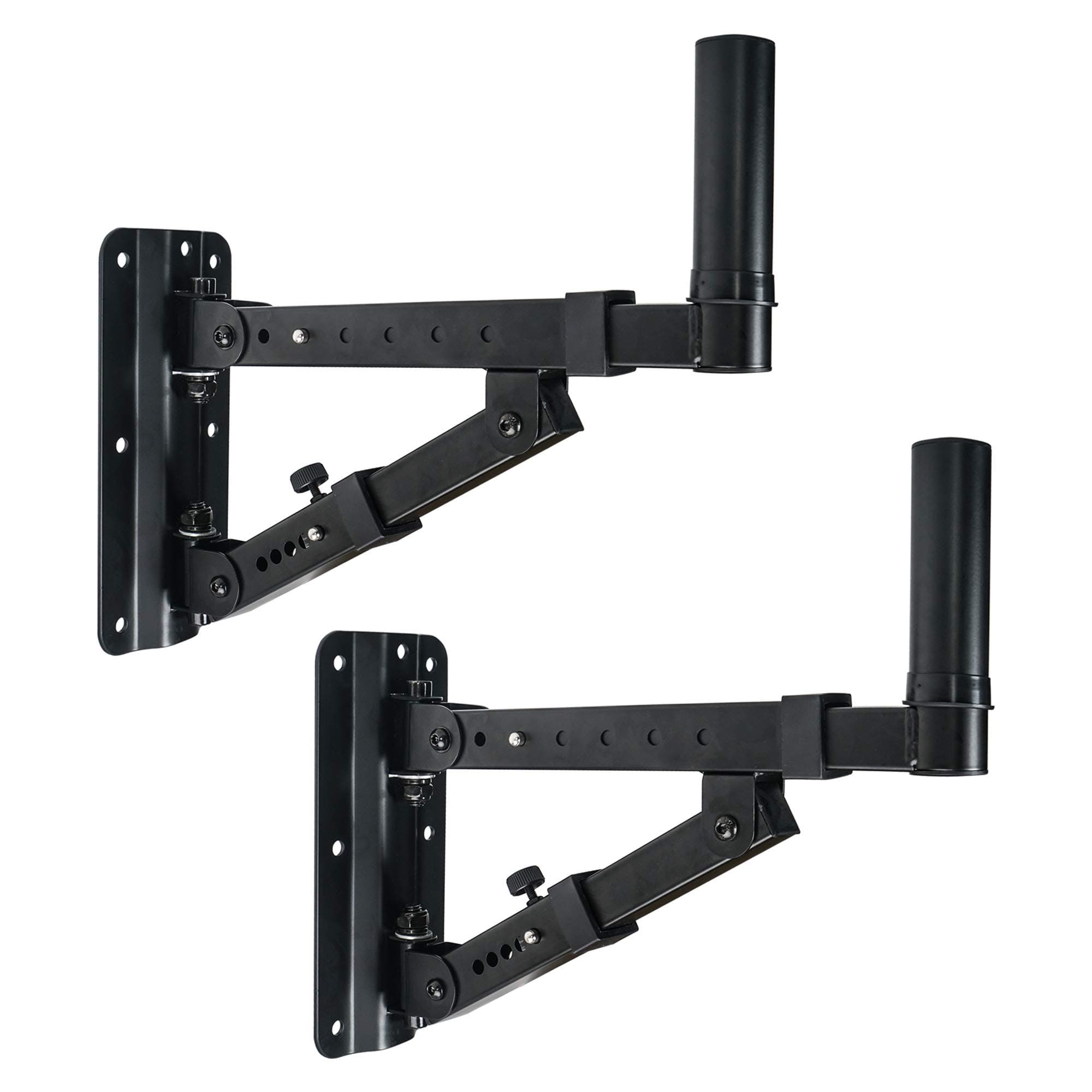Sound Town2-Pack Adjustable Wall Mount Speaker Brackets with 180-degree Swivel (STWSD-048B)