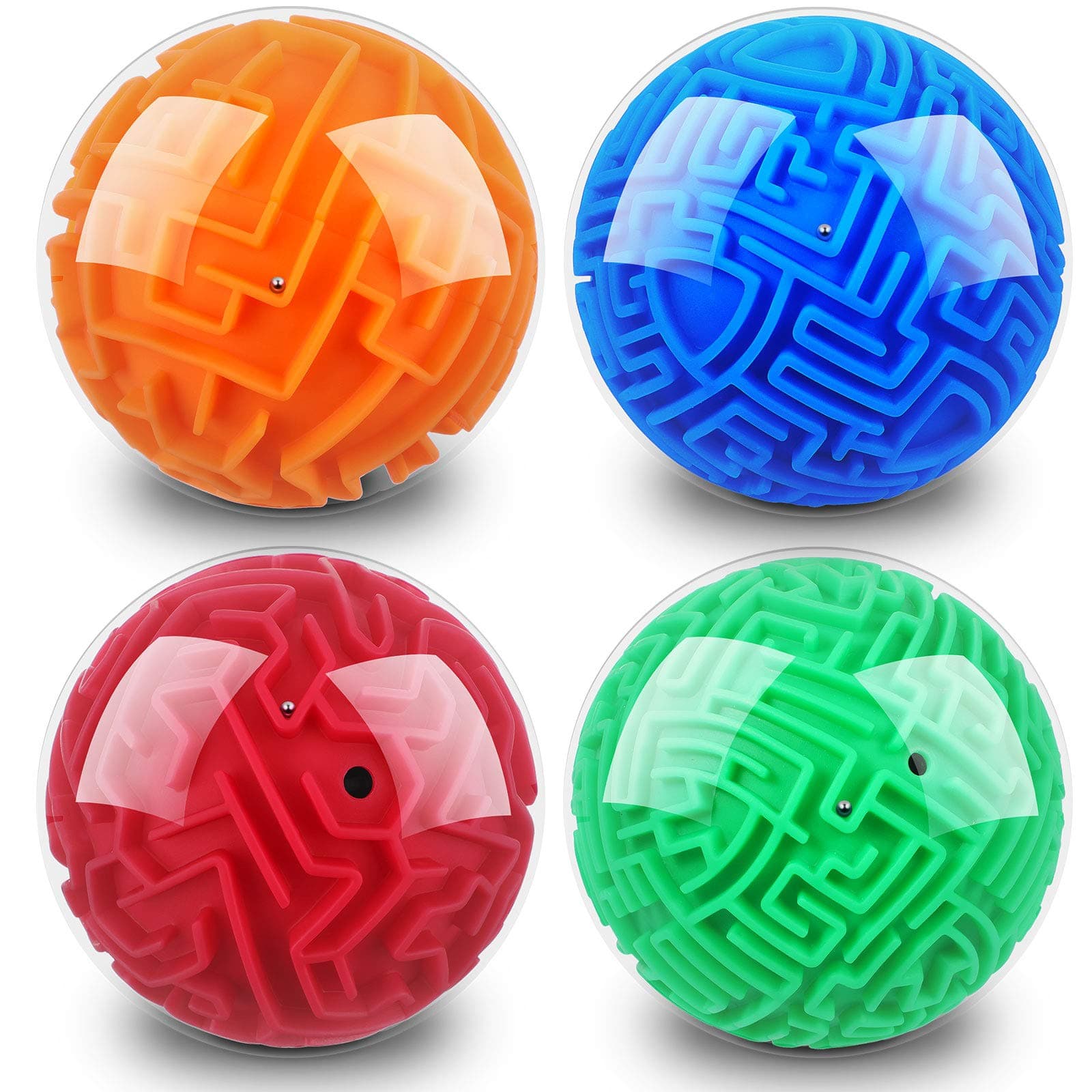 4 Pcs 3D Puzzle Maze Ball