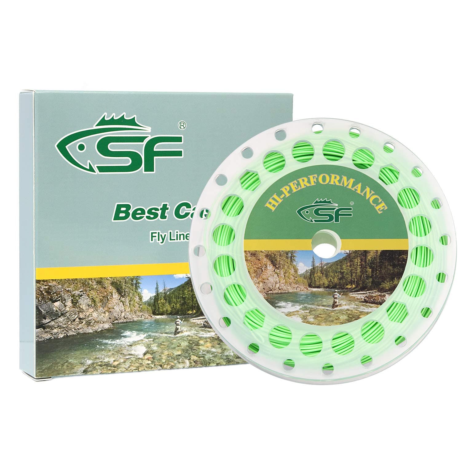SF Weight Forward Floating Fly Fishing Line Welded Loop Spring Green 100FT WF3F