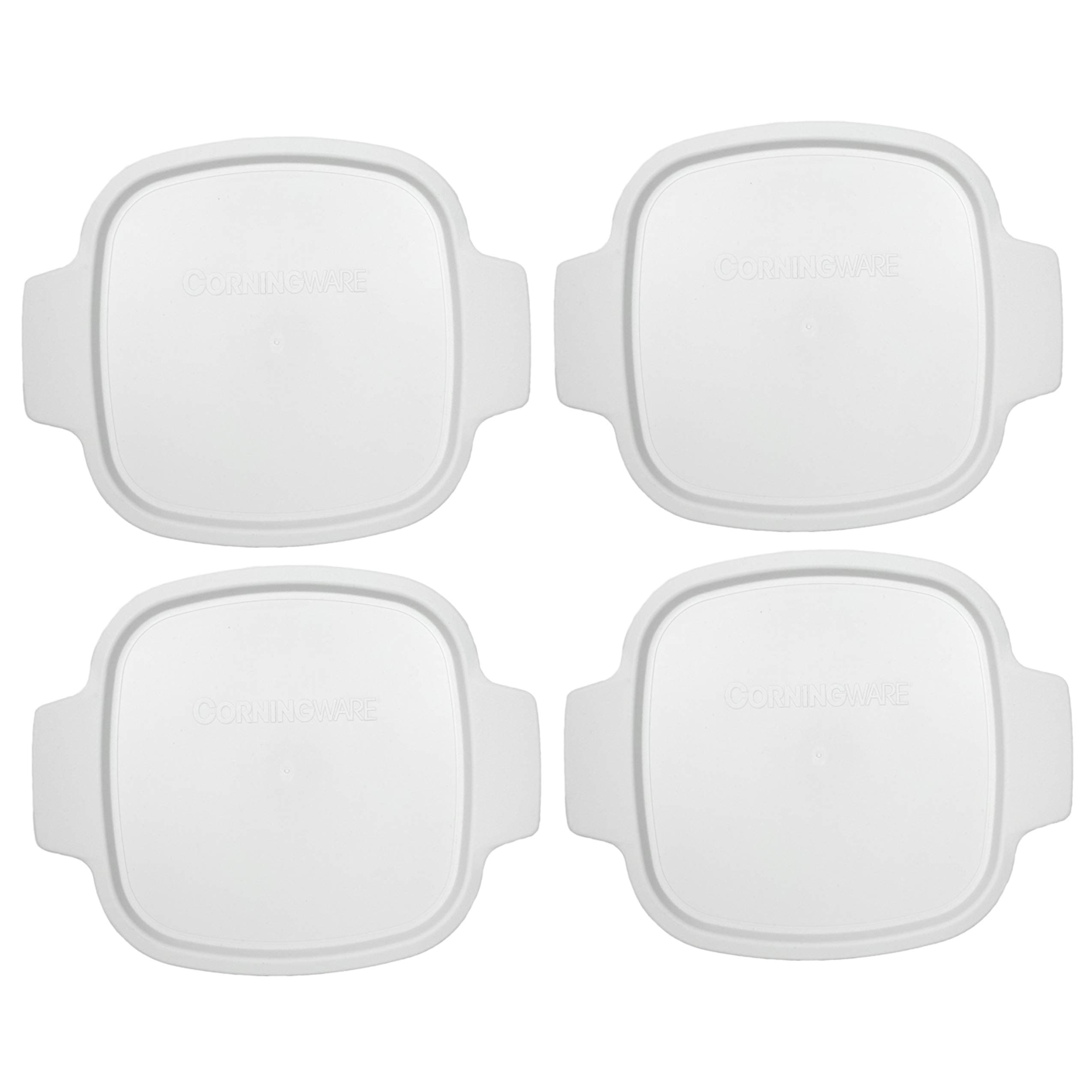 Corningware Stovetop A-1-PC 1.5 Quart Square White Plastic Lid - 4 Pack