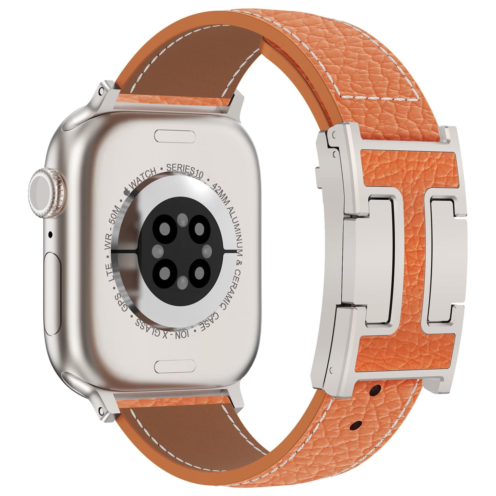 CHANCHY Leather Magnetic Watch Band Compatible with Apple Watch Bands 40mm 38mm 41mm 42mm 44mm 45mm 46mm, Top Grain Leather Dressy Band for Women Men iWatch Ultra SE3 Series 11/10/9/8/7/6/5/4/3/2/1