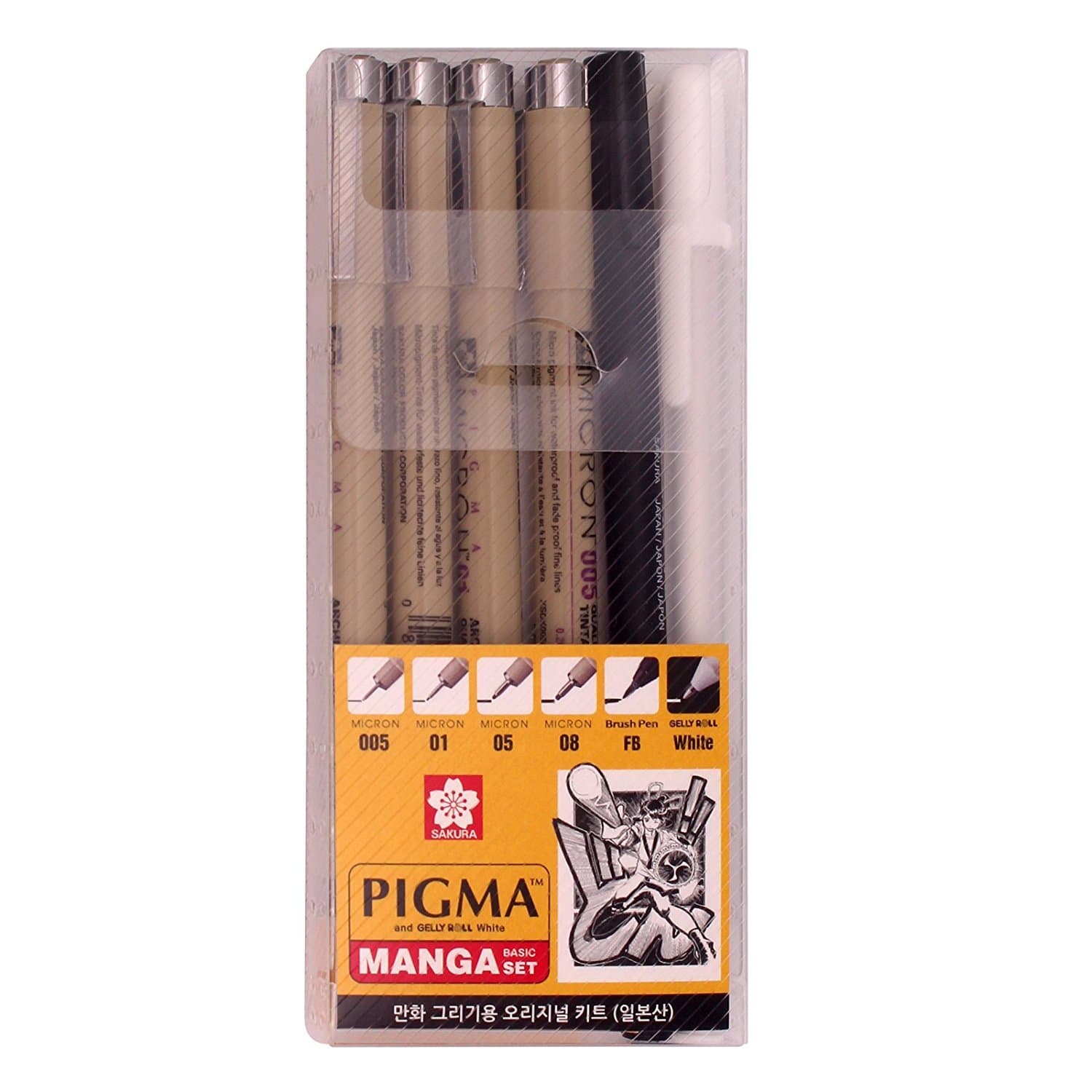 Pm0606 Pigma Manga Basic Set (005, 01, 05, 08, FB, White)