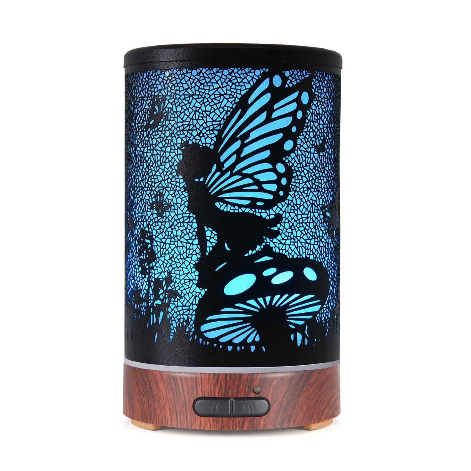 Metal Diffusers for Essential Oils, KOBODON 150ml Aromatherapy Diffuser Ultrasonic Diffuser Humidifier with 7 Color LED Lights for Home Decor, Office, Baby Room, Gift Idea（Flower Fairy）