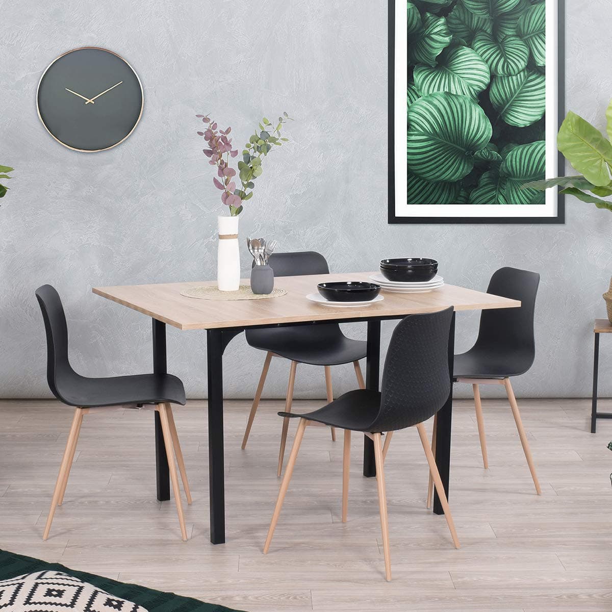 Folding Dining Table,Expandable Kitchen Table,Rectangular Leisure Coffee Table Computer Desk Office Conference Desk Table with Metal Base for Dining Room,Living Room,Patio,Restaurant 35.4"*35.4"*30"