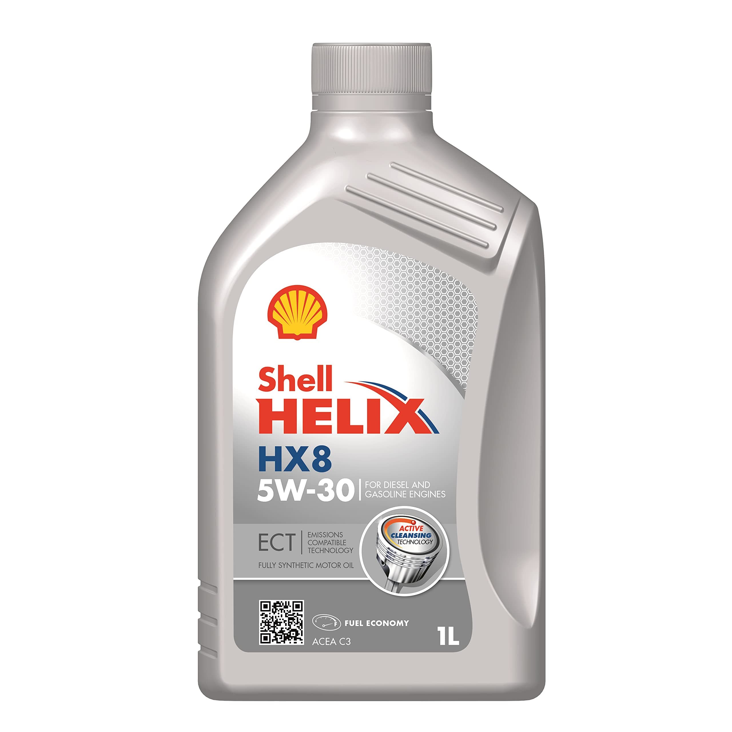 Shell Helix HX8 5W-30 API SN Plus Fully Synthetic Engine Oil for Petrol, Diesel & CNG Cars (1 L)