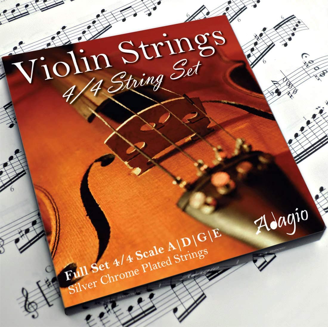 Pro - Violin Strings - 4/4 Classic Silver Violin String Set/Pack With Ball Ends For Concert Tuning. Expert to Beginners.