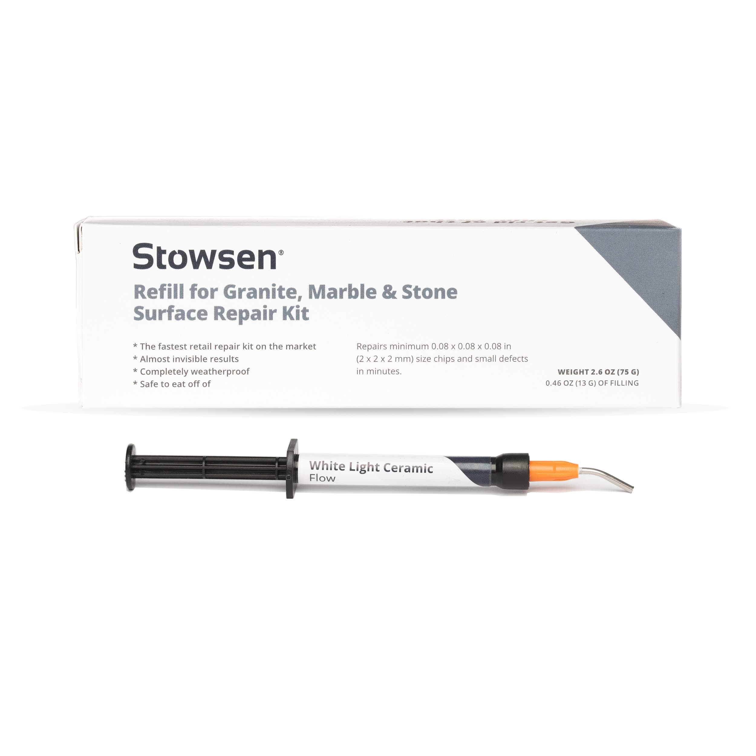 Granite, Marble and Stone Refill Kit - Fix Chips and Defects in Minutes | Easily Repair Tiles & Countertops | For Quartz Corian Marble or Stone | Get Perfect Results Every Time