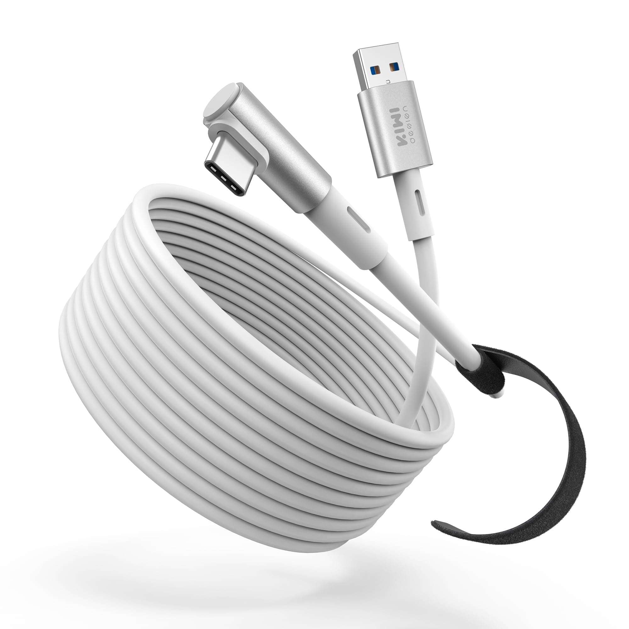 KIWI design Link Cable 5M Compatible with Oculus Quest 3S/3/Quest 2/PICO4 L-shaped 5Gbps High-Speed Data Transfer Compatible with Steam VR/PC VR Accessory for Meta Quest 3S/3/2 USB 3.0 Link Cable