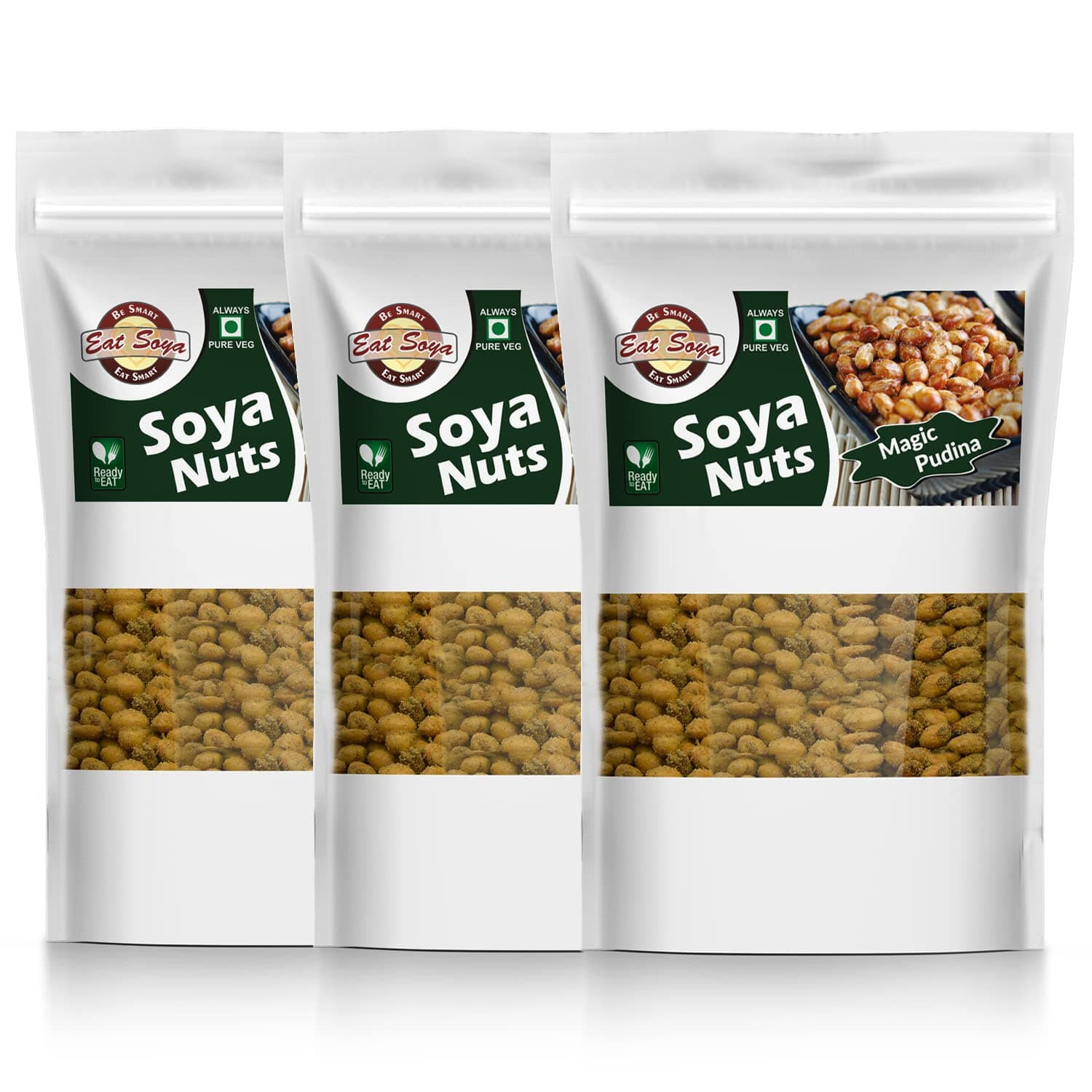 EAT SOYA Roasted Soy Nuts (Magic Pudina)