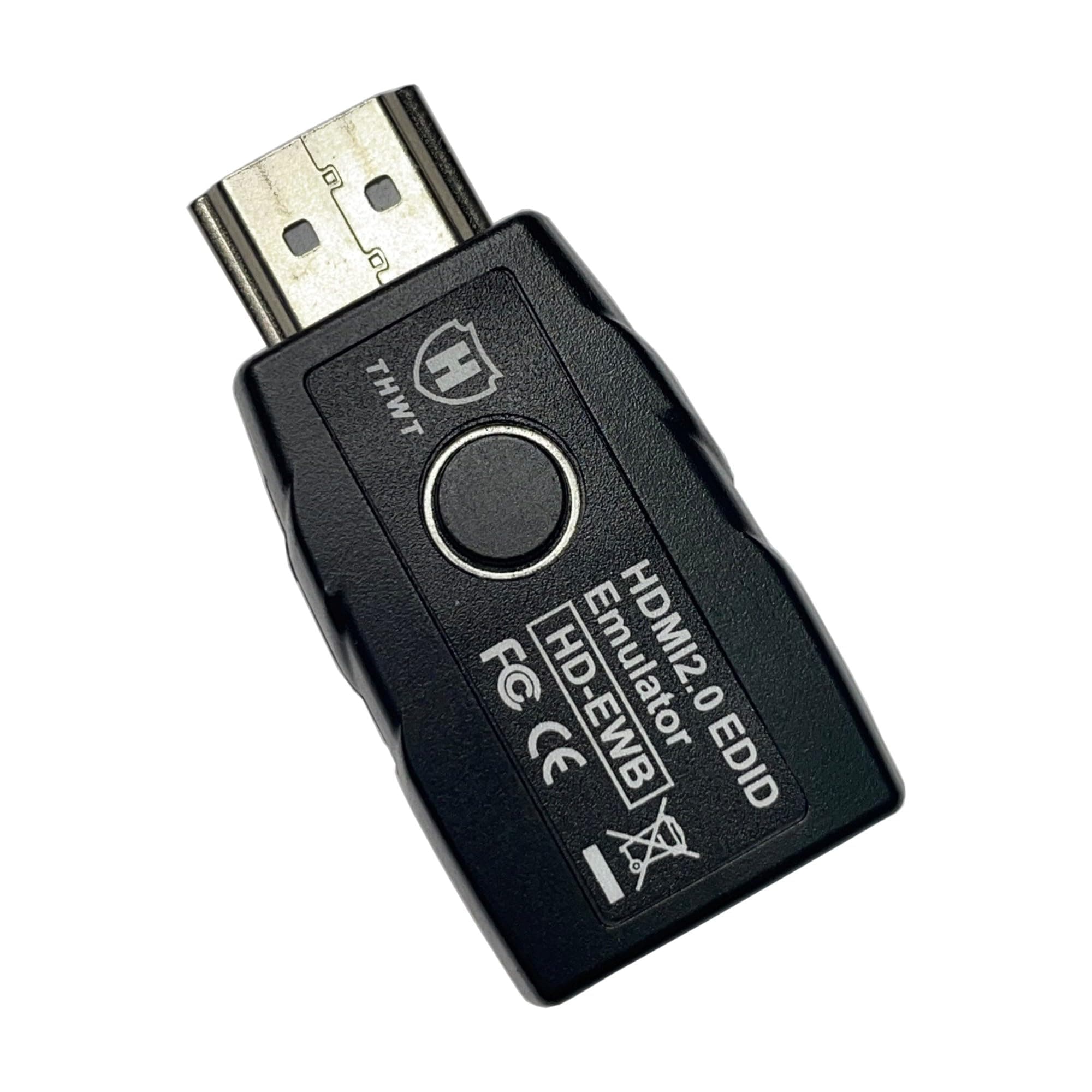 THWT HDMI 2.0 4K EDID Emulator (Model: HD-EWB), Support Exact EDID Copy and Emulation, HDCP Passthrough (not Bypass or Remove), PreSET EDID is 1080p@60Hz 4:4:4 and 4K@60Hz 4:2:0 with 2.1CH Audio