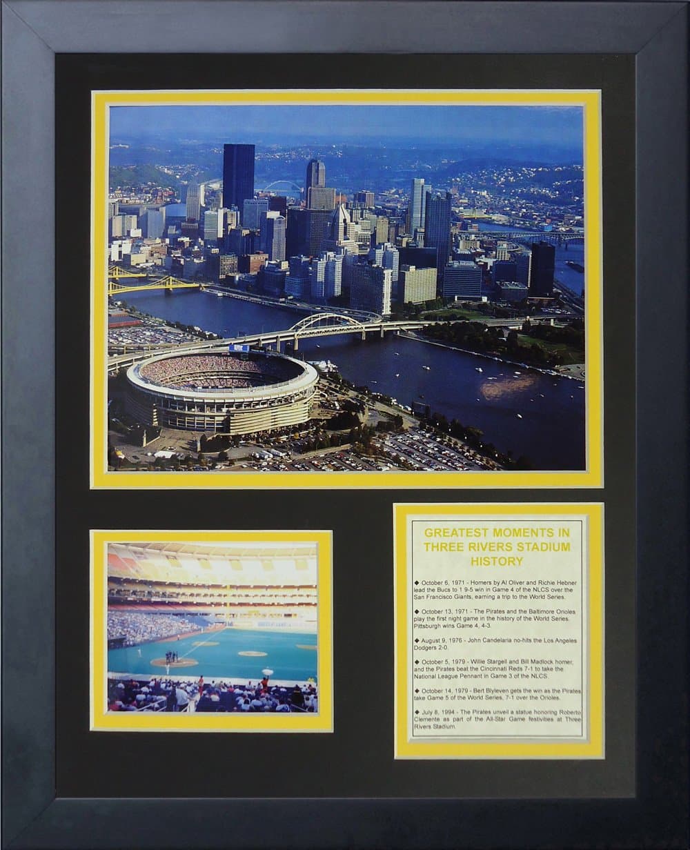 Legends Never Die "Pittsburgh Pirates Three Rivers Stadium Panoramic Framed Photo Collage, 11 x 14-Inch