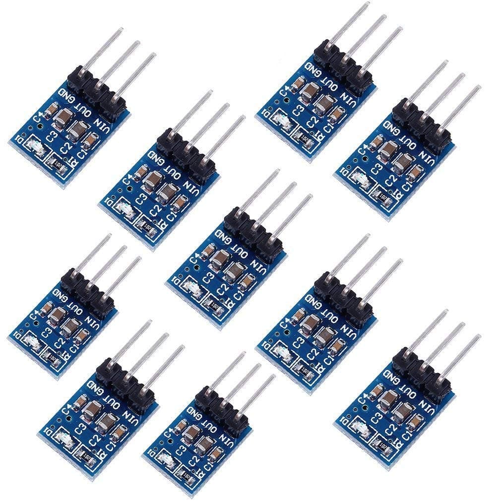 HiLetgo 10pcs AMS1117-3.3 DC-DC Step-Down Power Module AMS1117-3.3V Buck Module LDO 800MA