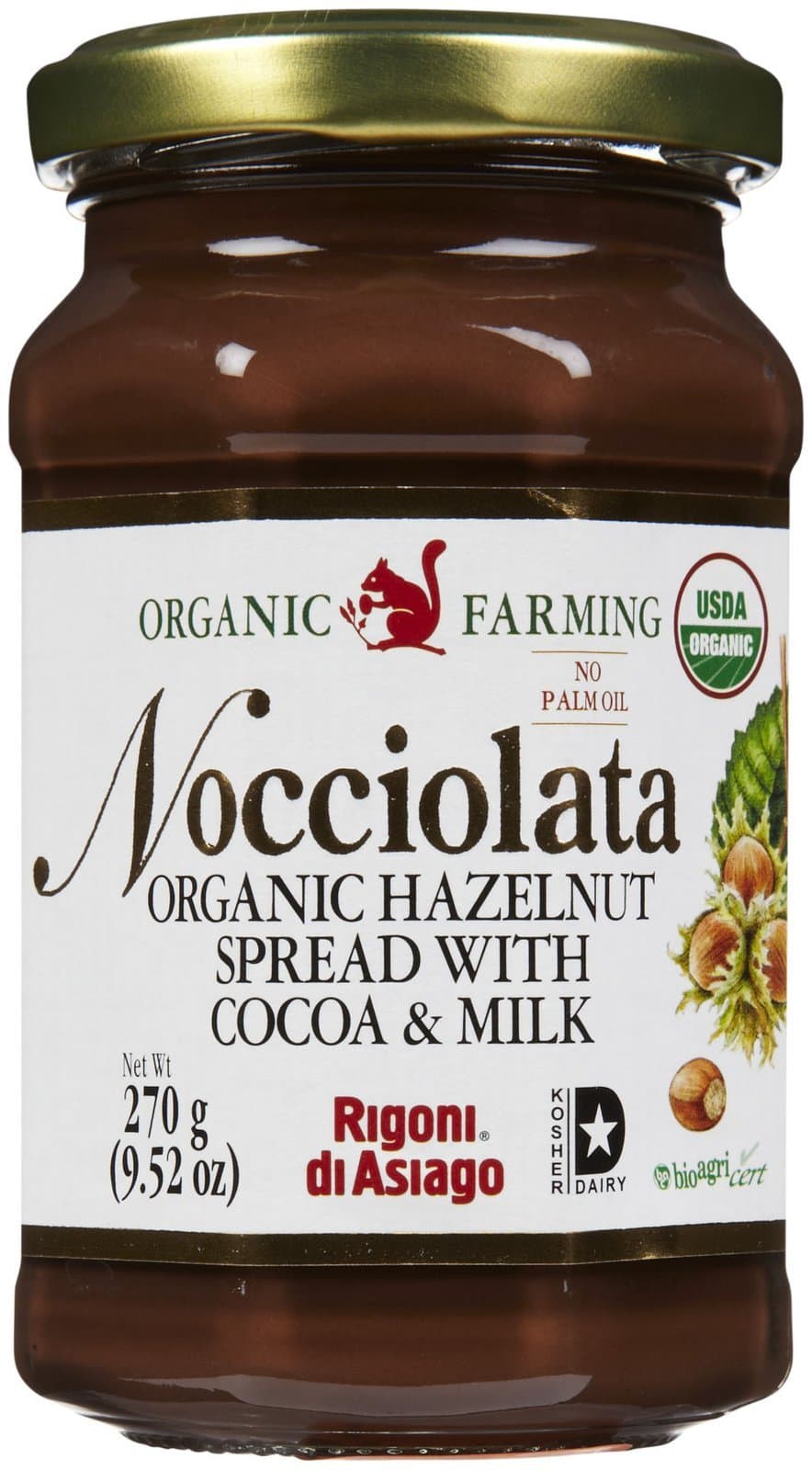 Nocciolata Organic Hazelnut Spread, 9.52 oz
