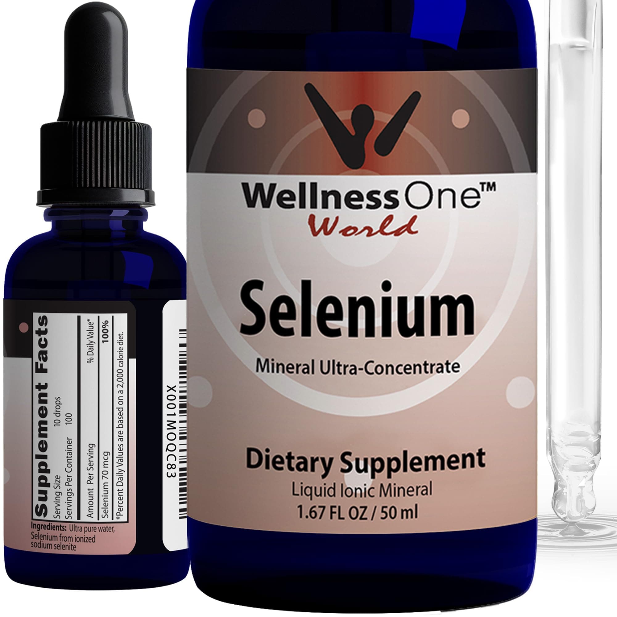 Liquid Selenium Supplement - Ionized Selenium Liquid Drops 70 mcg - Antioxidant, Cardiovascular and Immune Support - USA Tested, Vegan, Non-GMO, Gluten Free, Unflavored - 1.67 fl oz