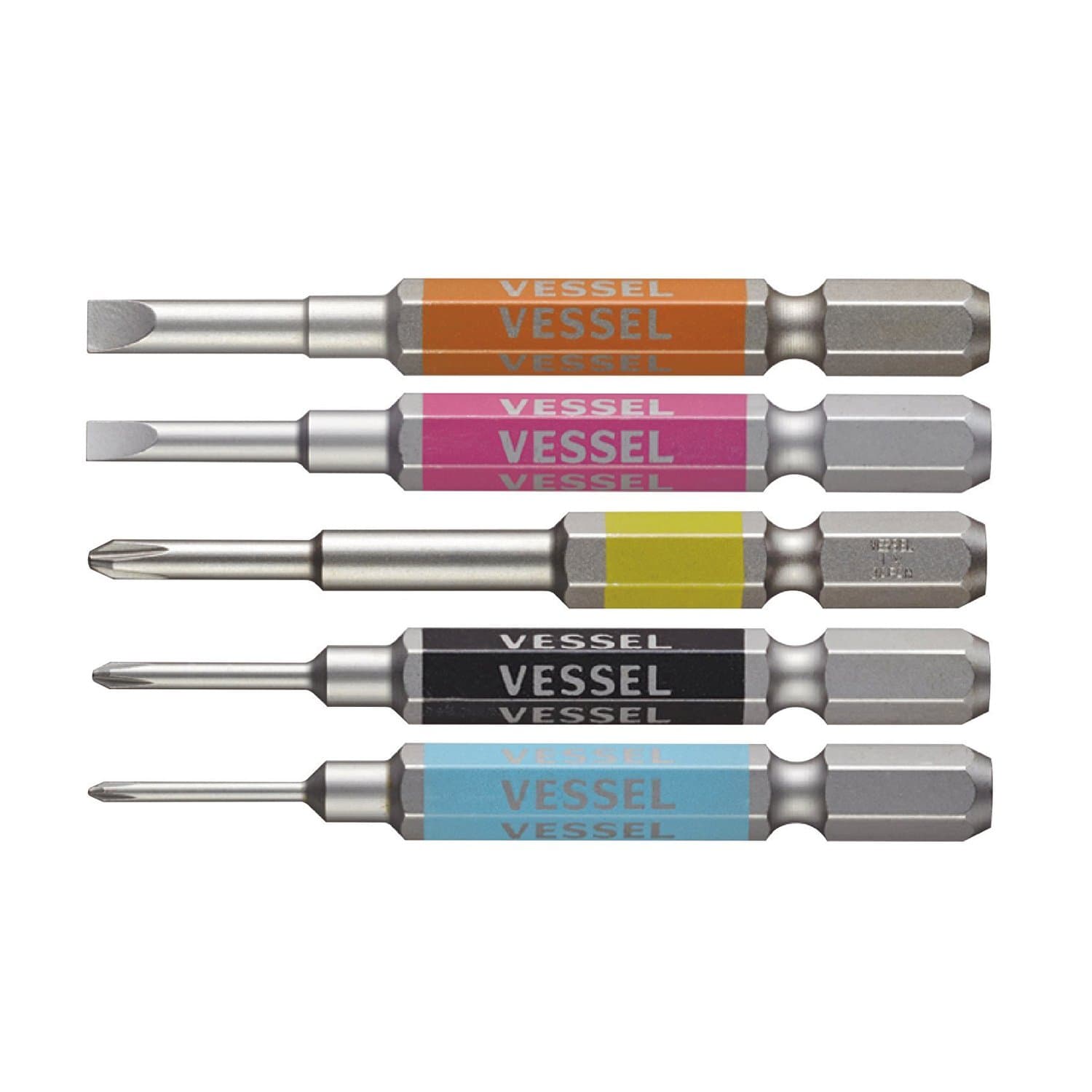 Vessel Single End Go-SAI Bit [No.GS5P-03] (Assorted 5PC Set) (Japan Import)